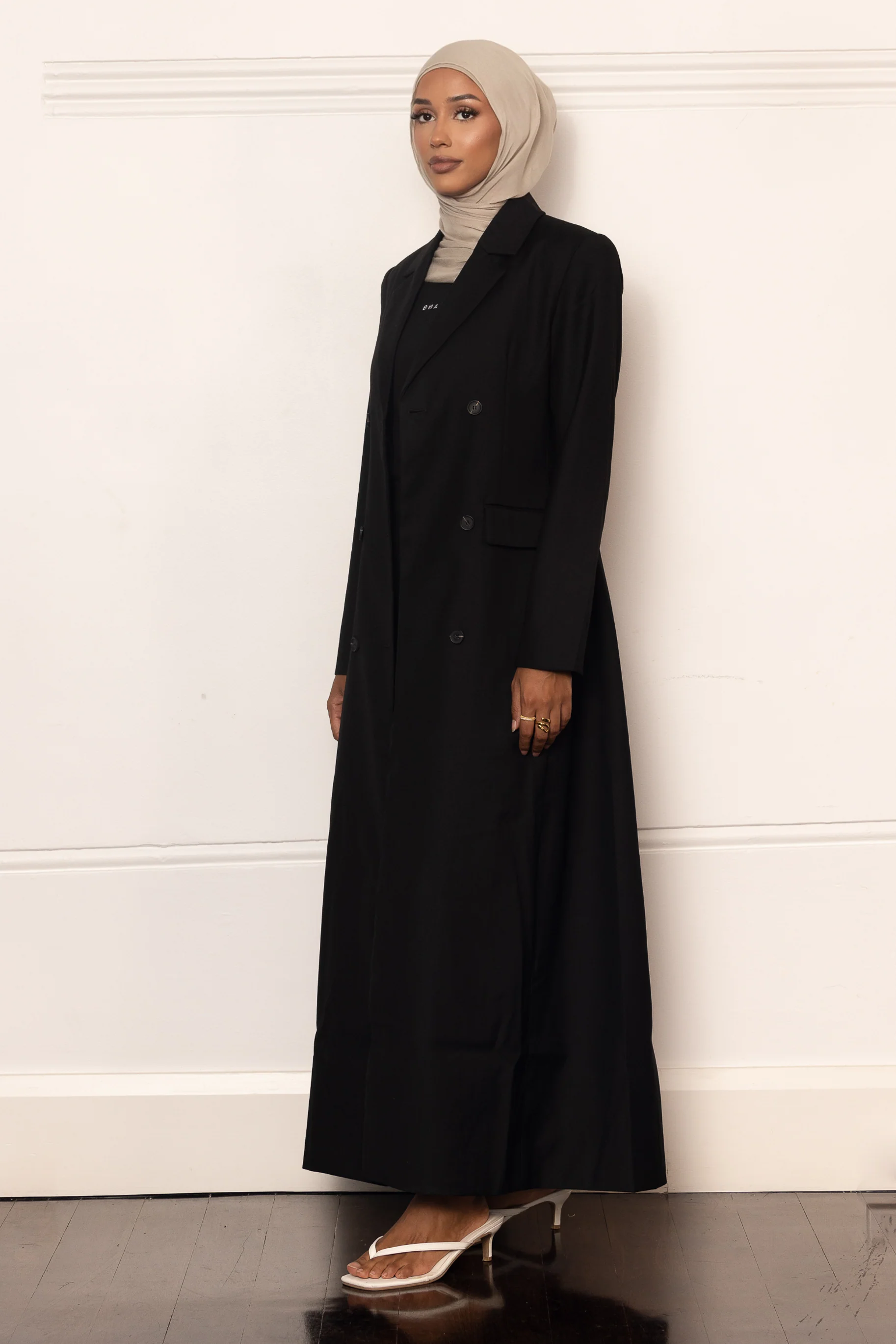 Alexa Double Breasted Coat - Black - Image 4
