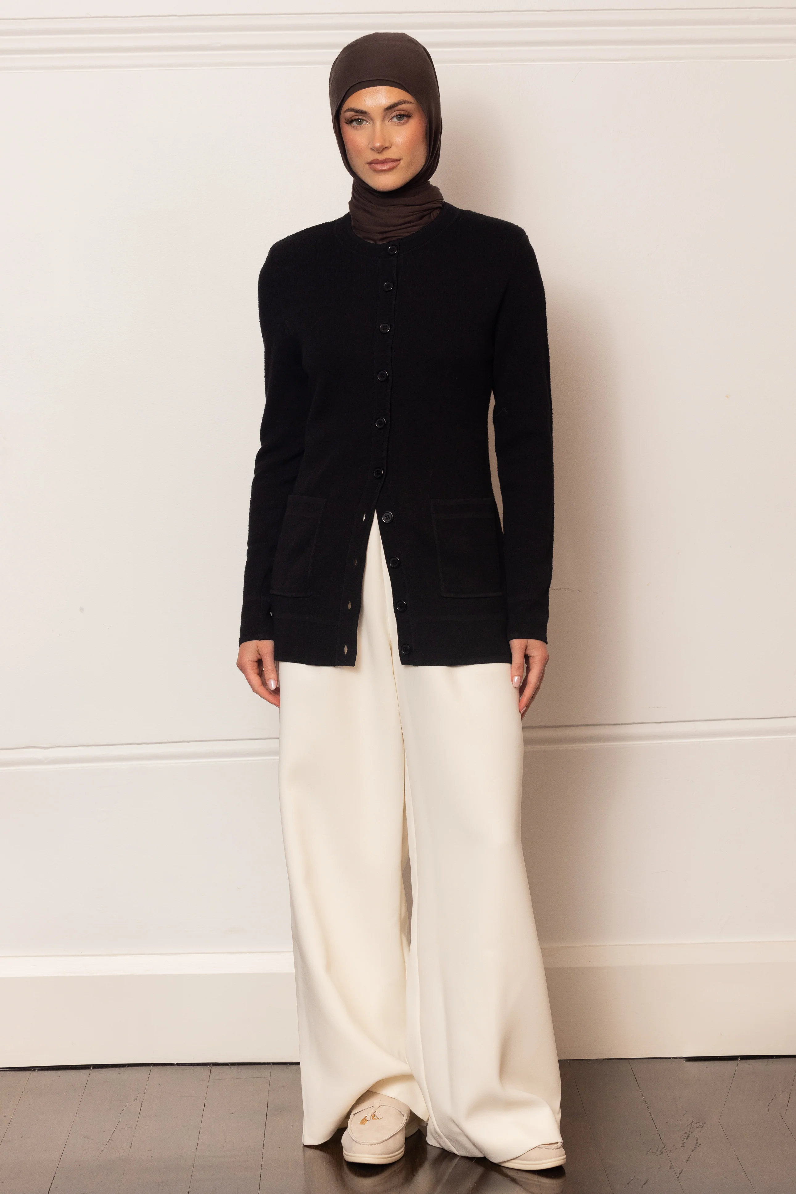 Batul Boucle Cardigan - Black - Image 3