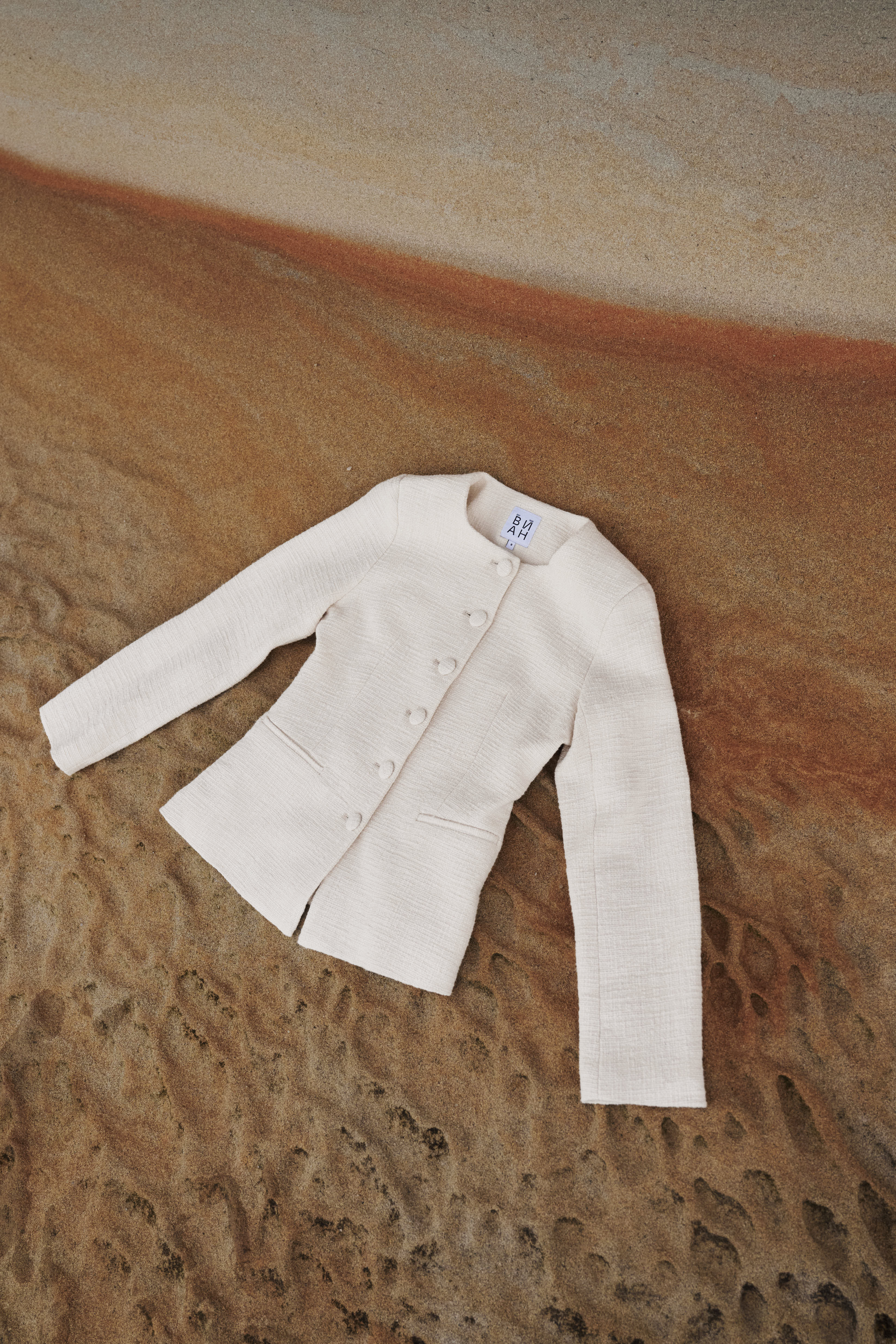 Blair Boucle Jacket - Cream - Image 3