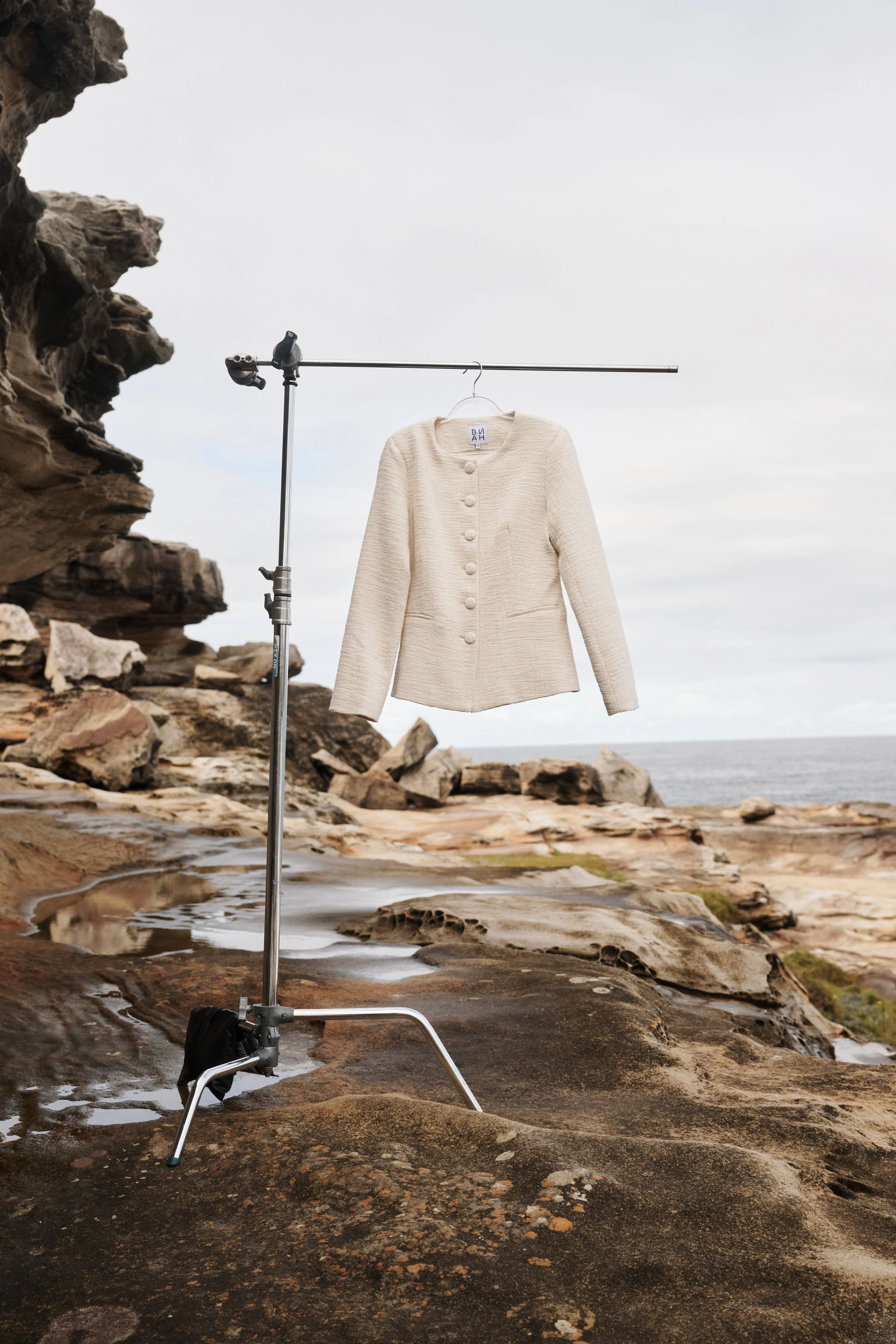 Blair Boucle Jacket - Cream - Image 5