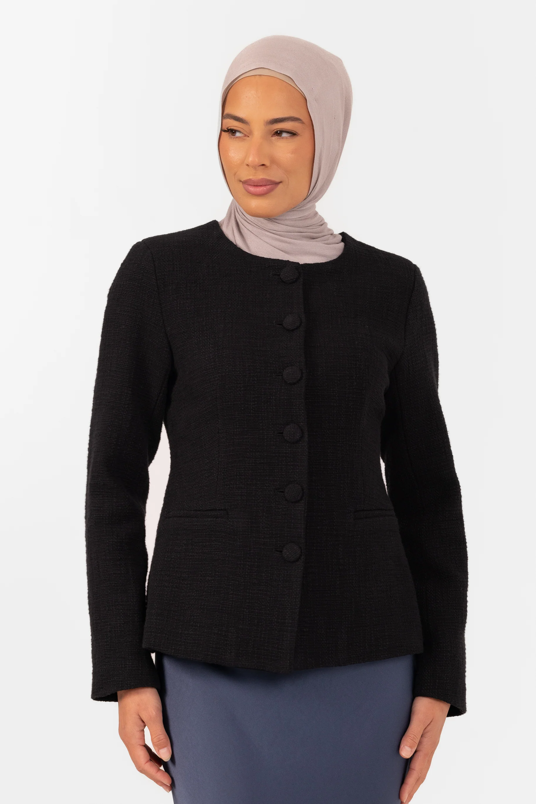 Blair Boucle Jacket - Black - Image 4