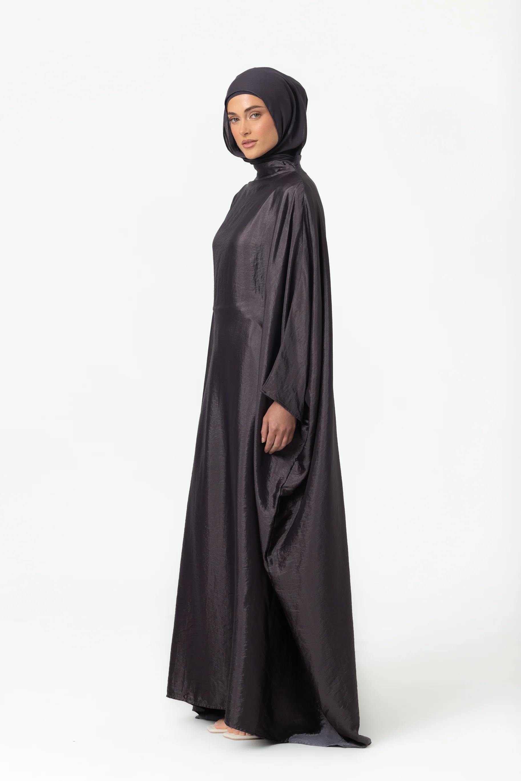 Classic Butterfly Abaya - Midnight Blue - Image 3