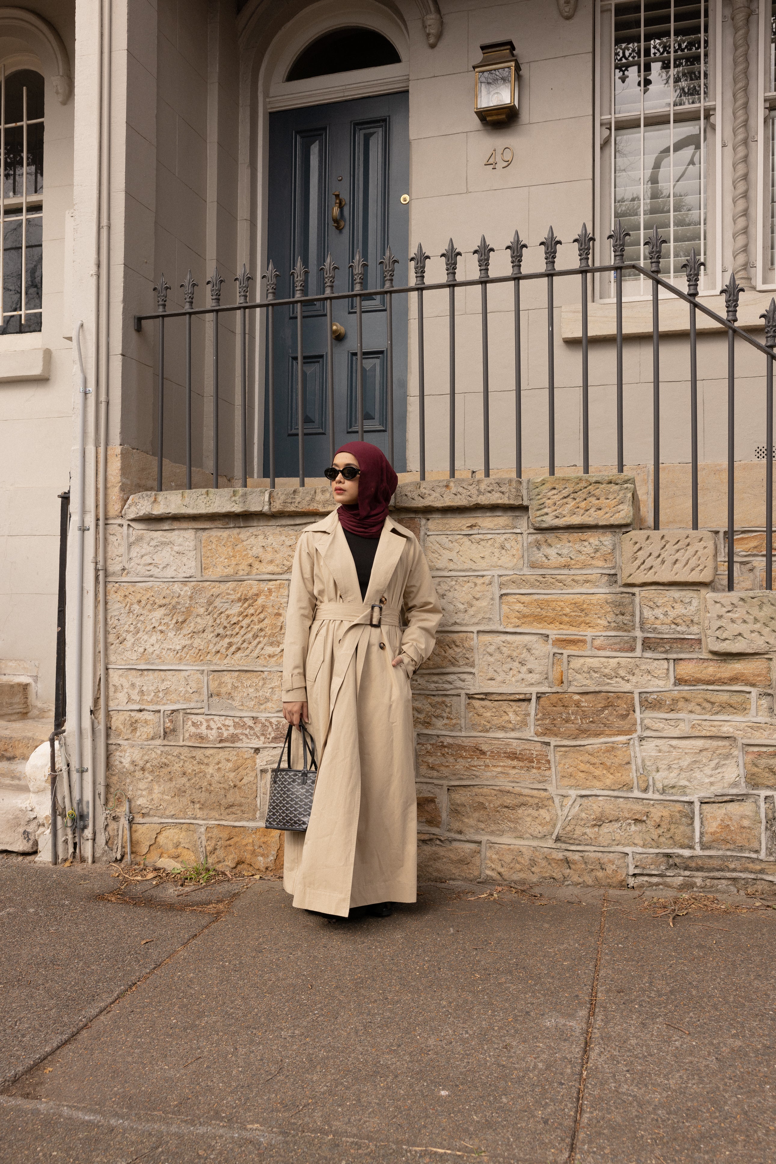 Celeste Maxi Trench Coat - Classic Beige - Image 3