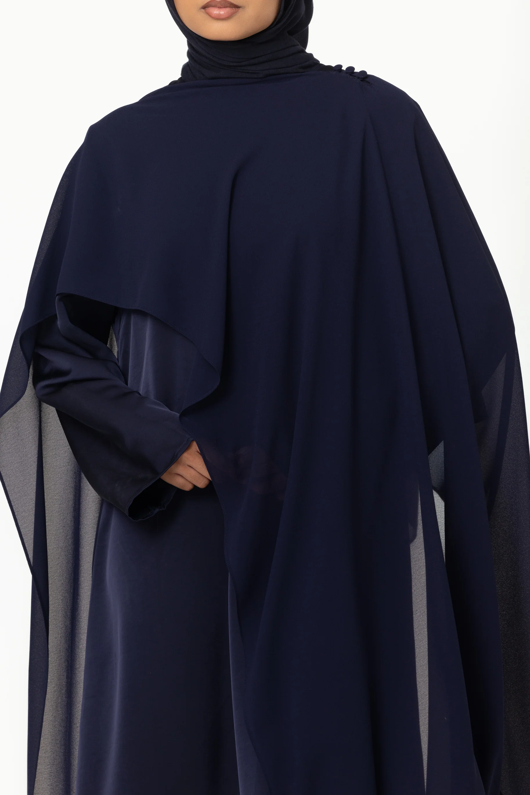 Chiffon Cape - Navy - Image 3