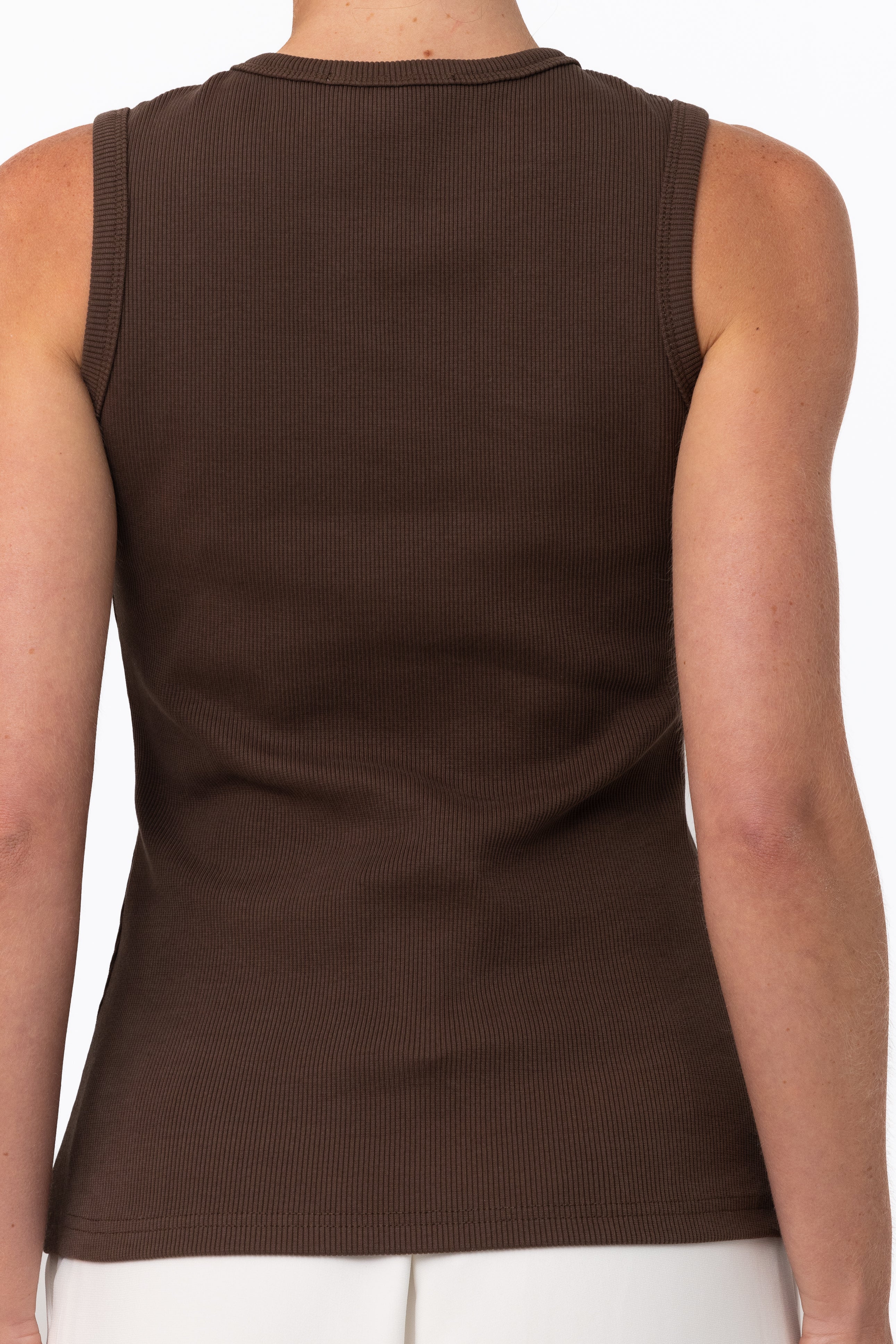 Core Ribbed Tank - Espresso - Image 3