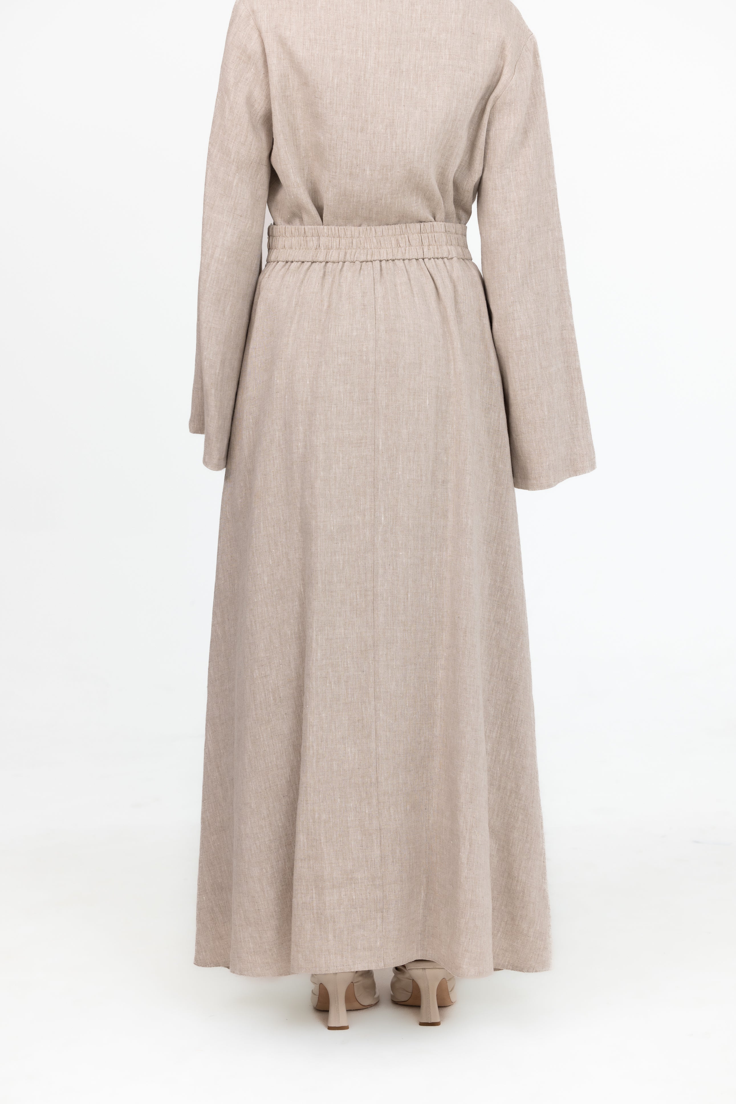 Anaya A Line Skirt - Natural - Image 3