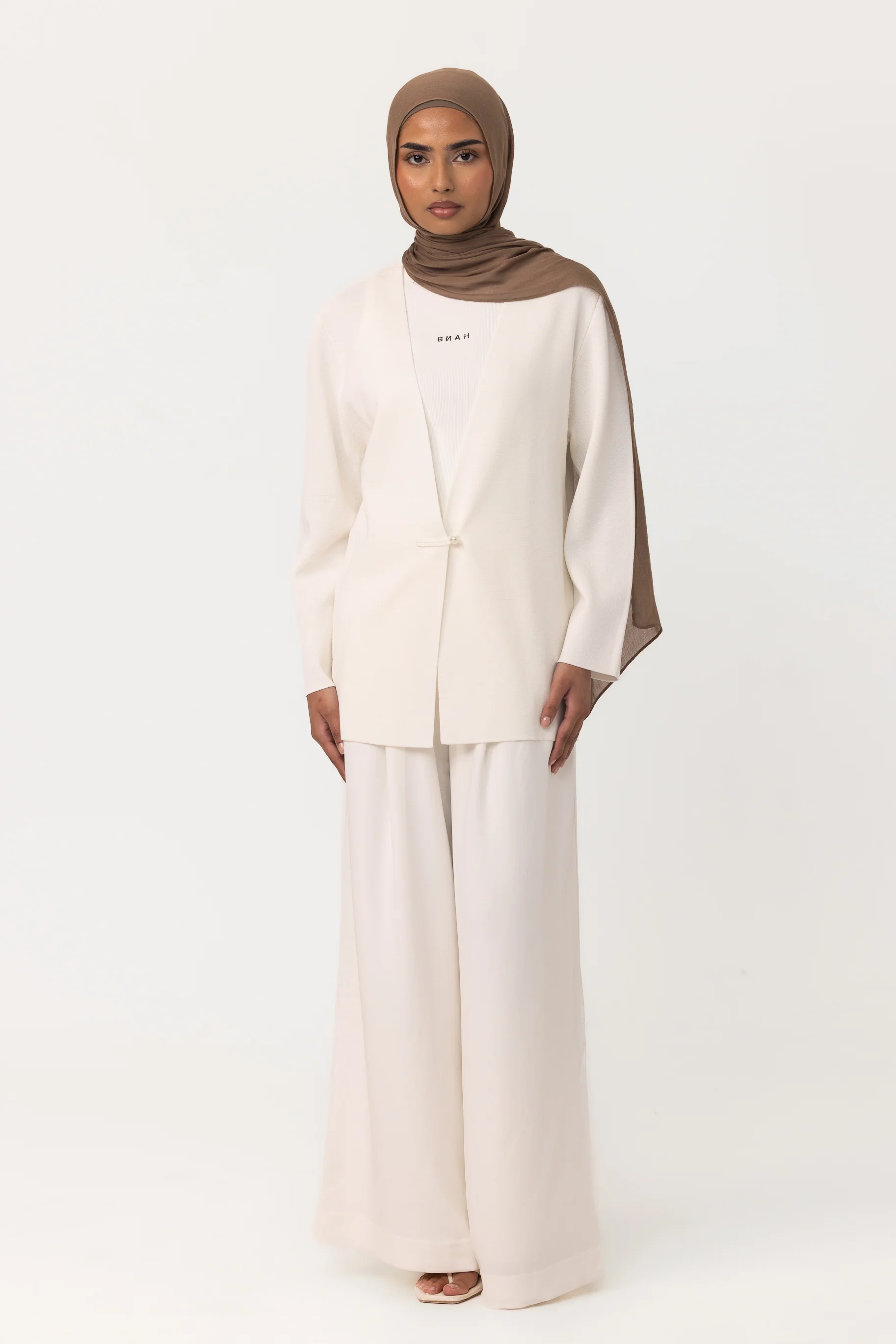 Rea Knit Cardigan - White - Image 3