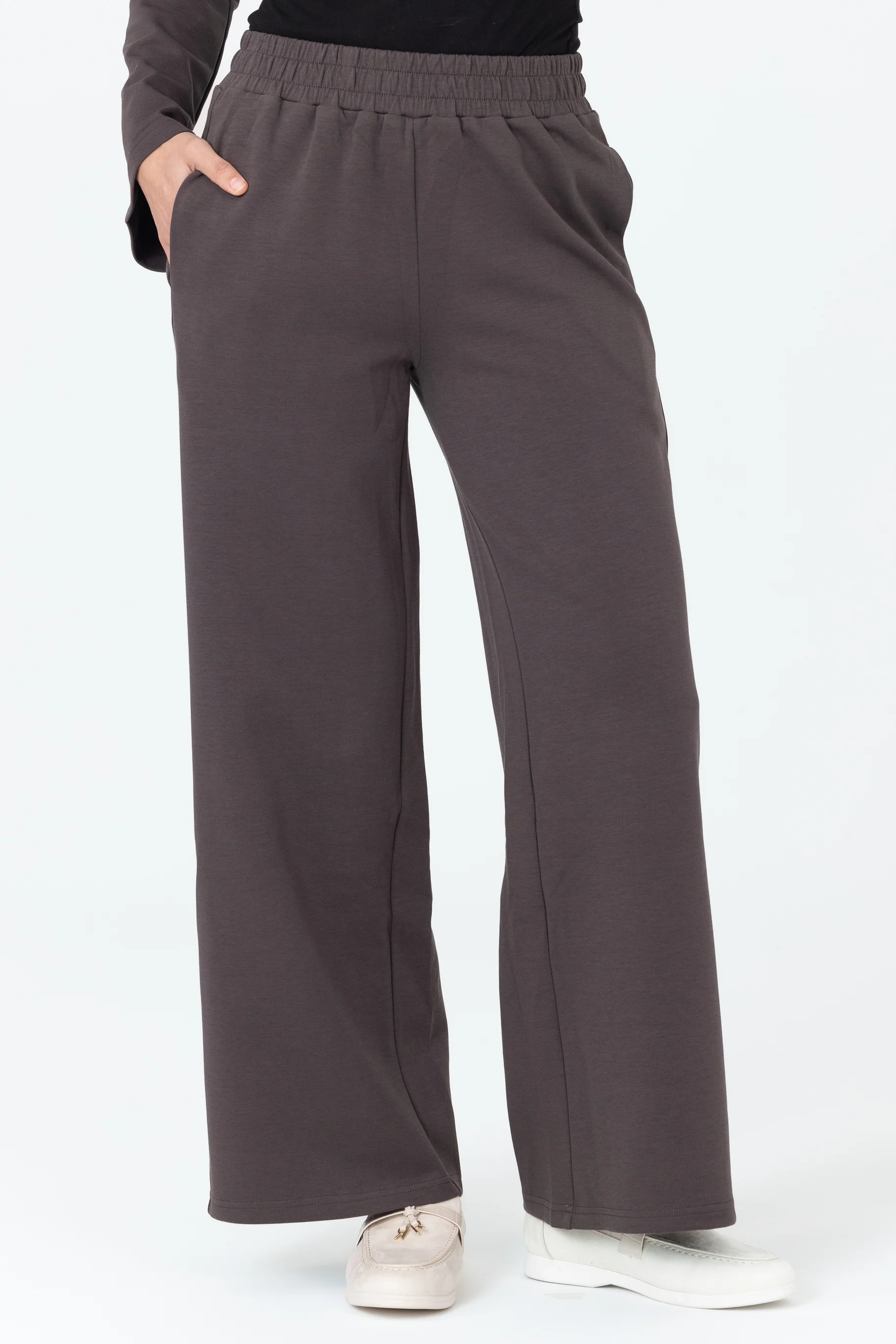 Cotton Contour Pants - Charcoal - Image 4