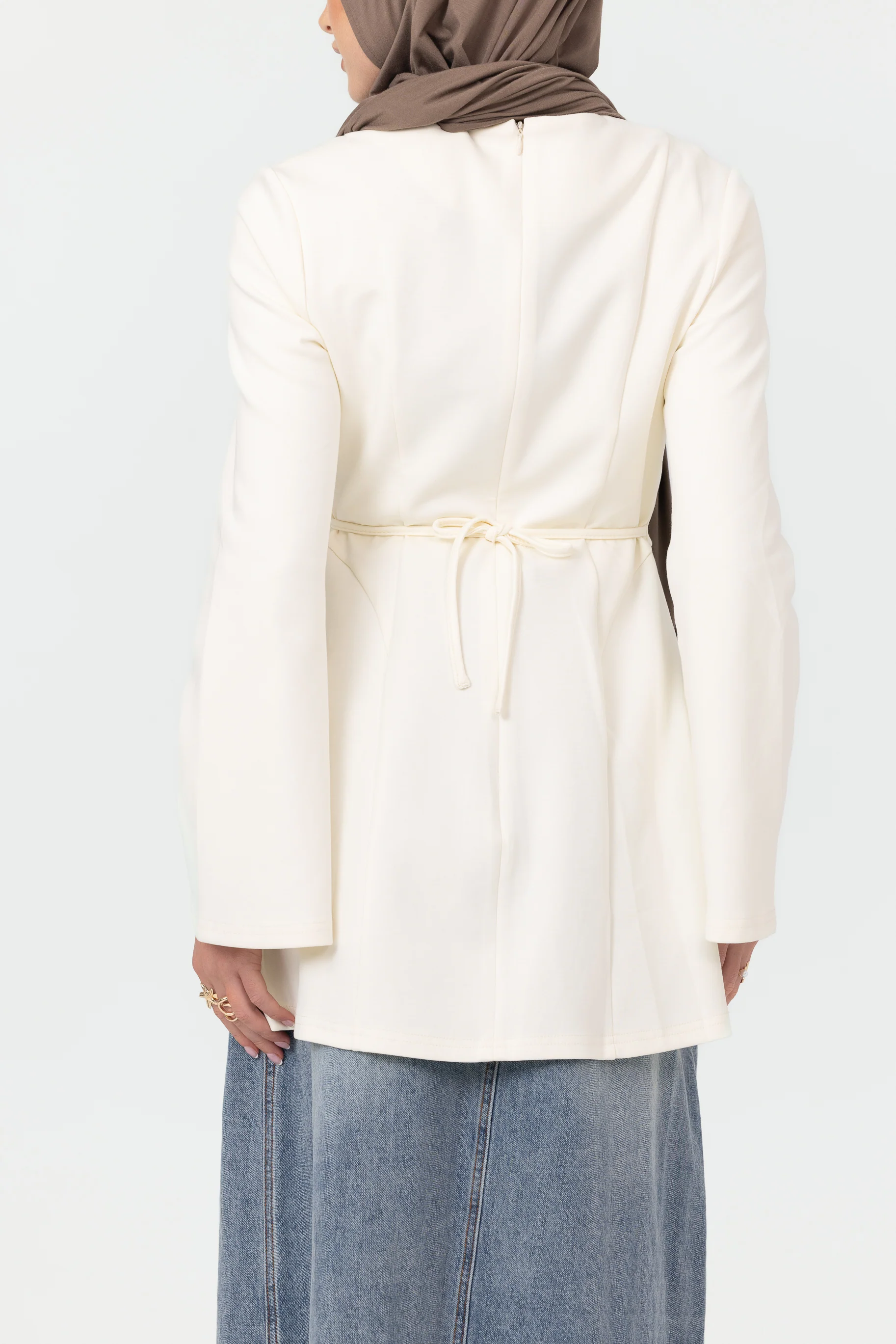 Cotton Contour Top - Ivory - Image 3