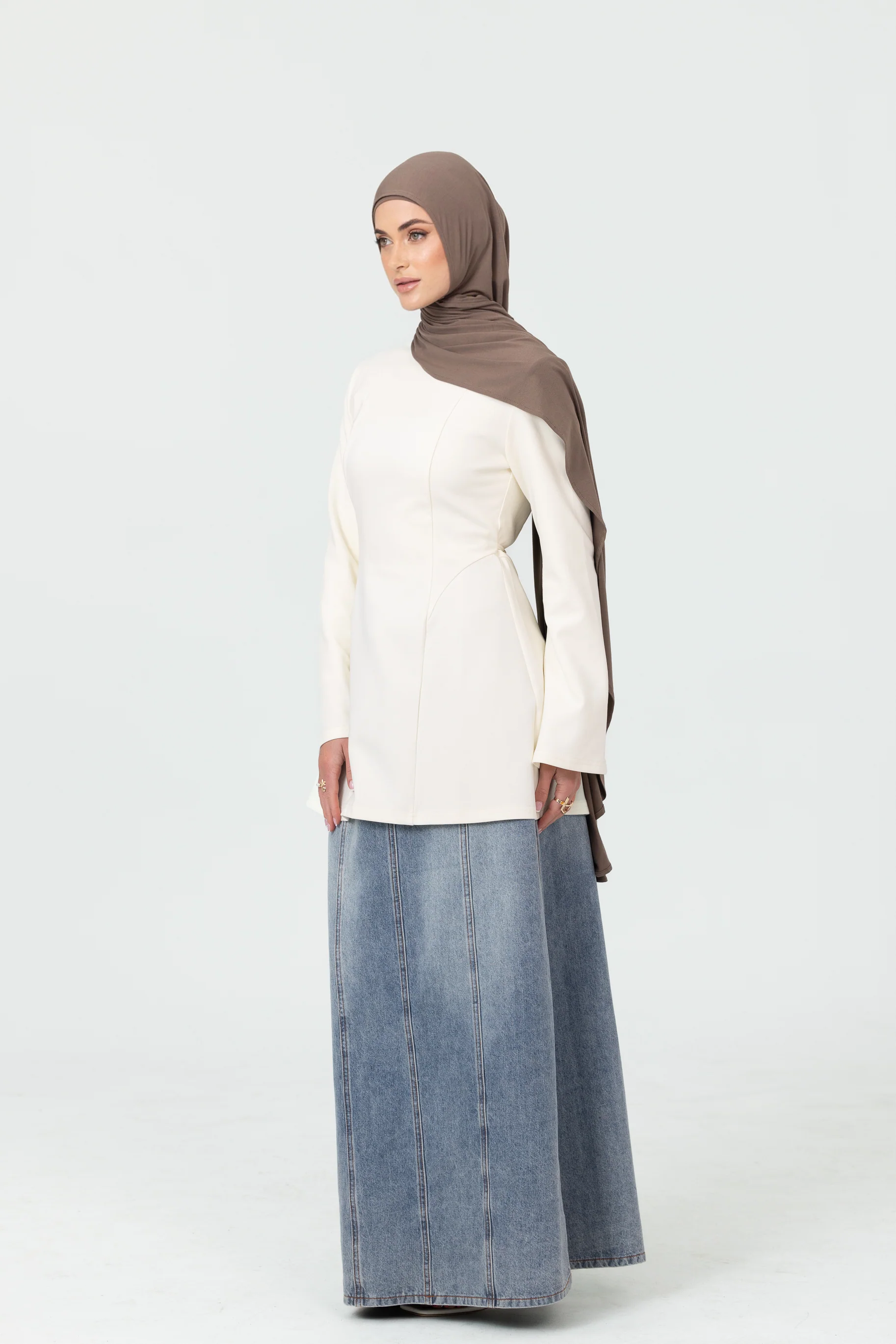 Cotton Contour Top - Ivory - Image 4