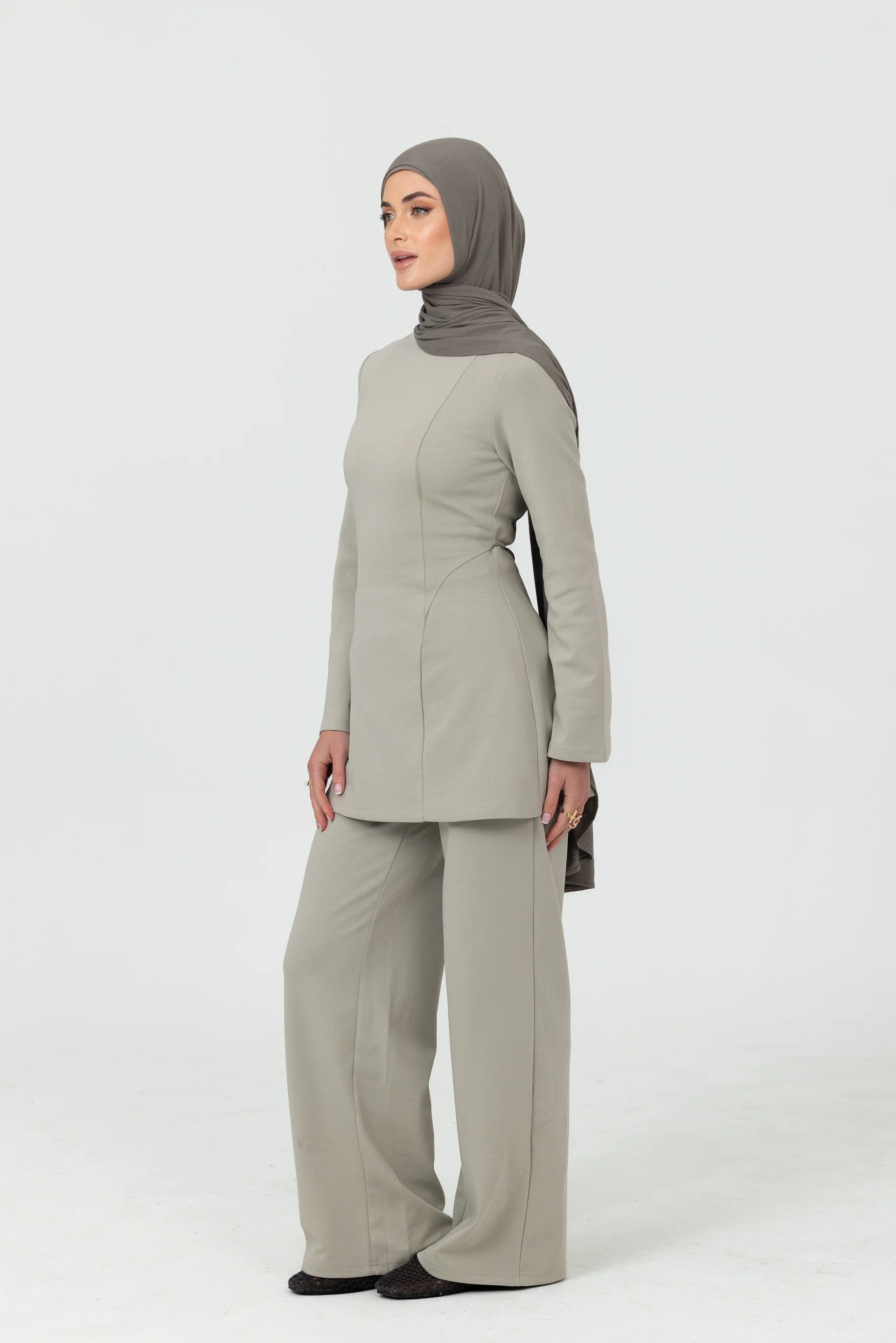 Cotton Contour Top - Sage