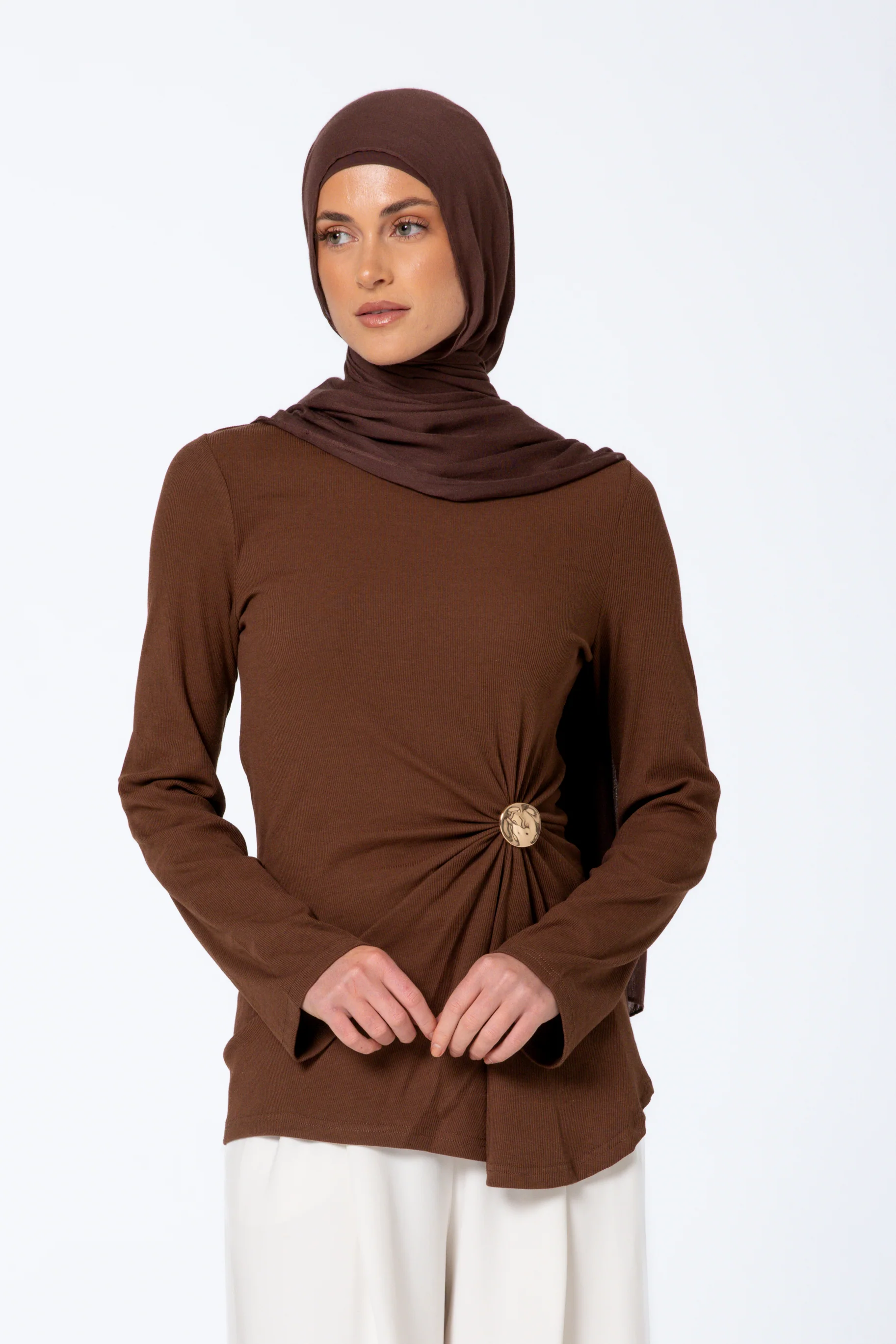 Daria Detail Top - Espresso - Image 3