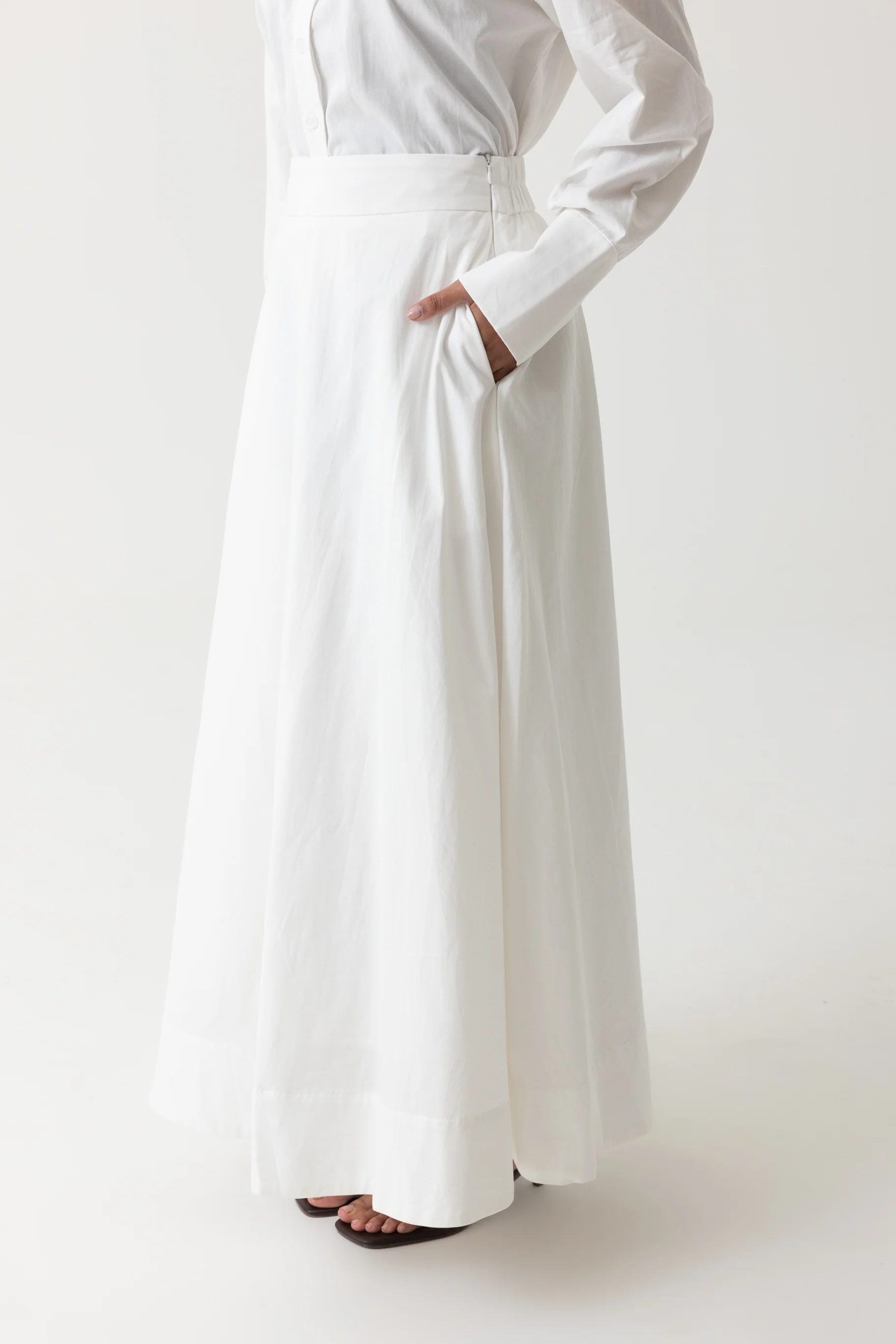 Sydney A Line Skirt - White - Image 3