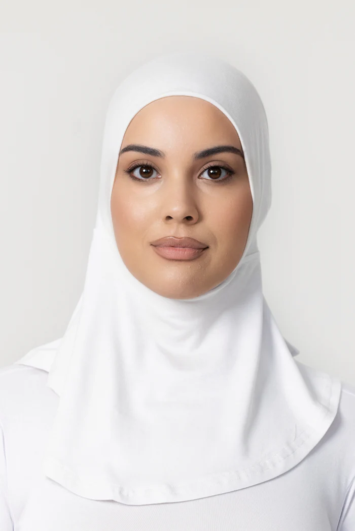 Jersey Full Coverage Tie Back Under Cap - White - Image 3