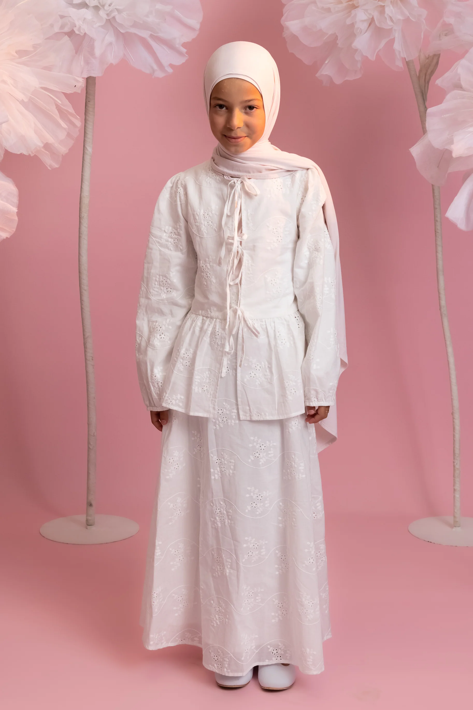 Mini Embroidered Blouse - White - Image 3