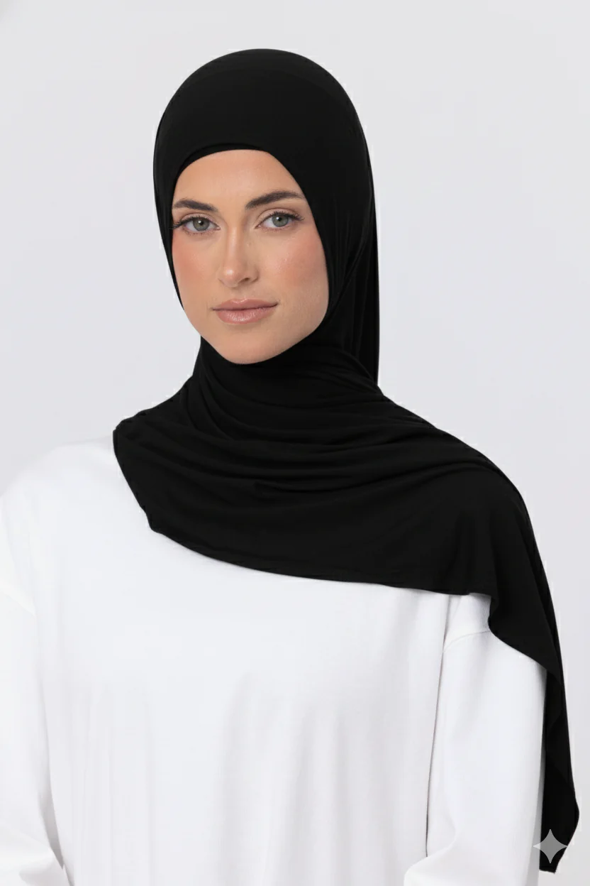 Instant Bamboo Jersey Wrap Set - Black