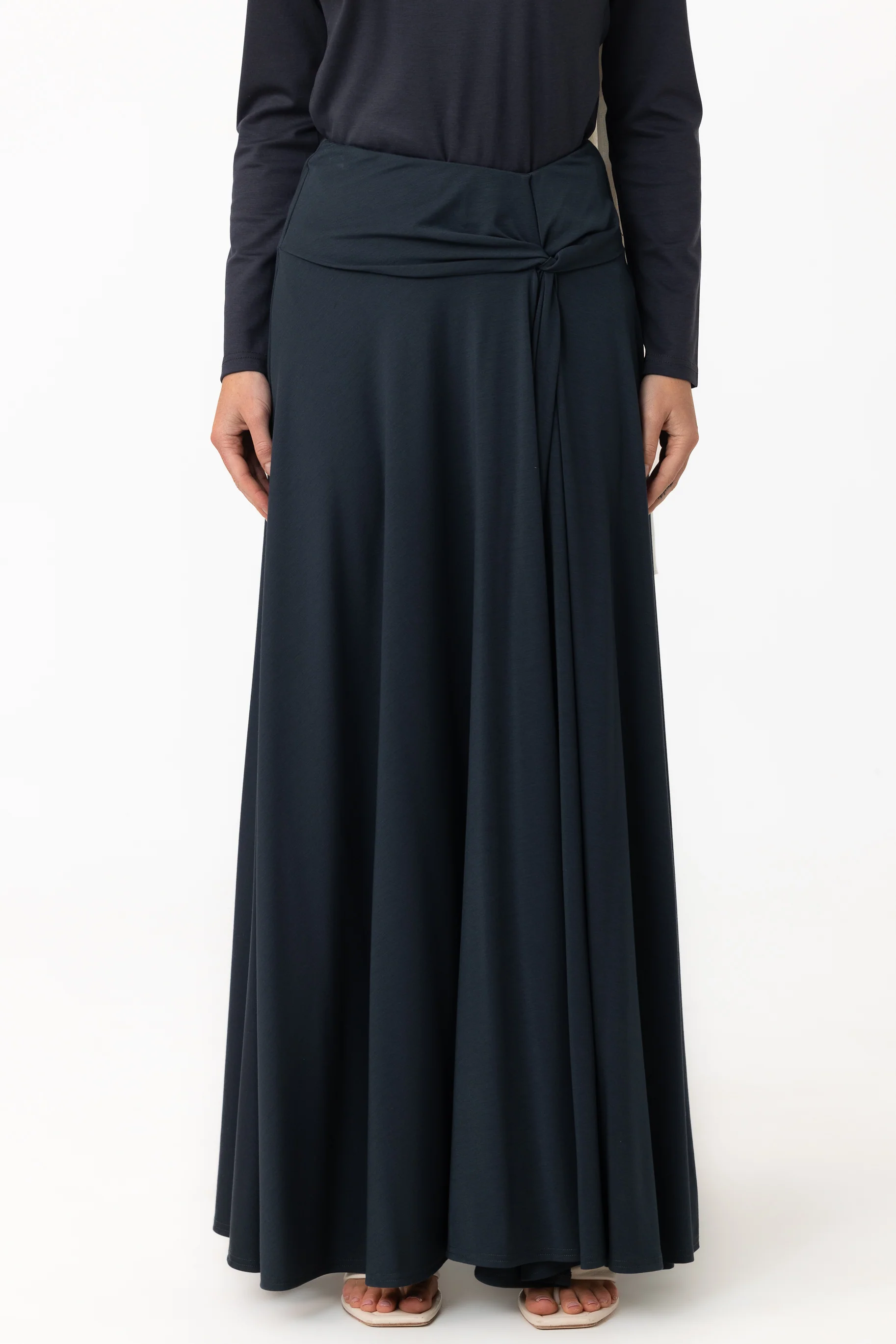 Jersey Twist Skirt - Teal