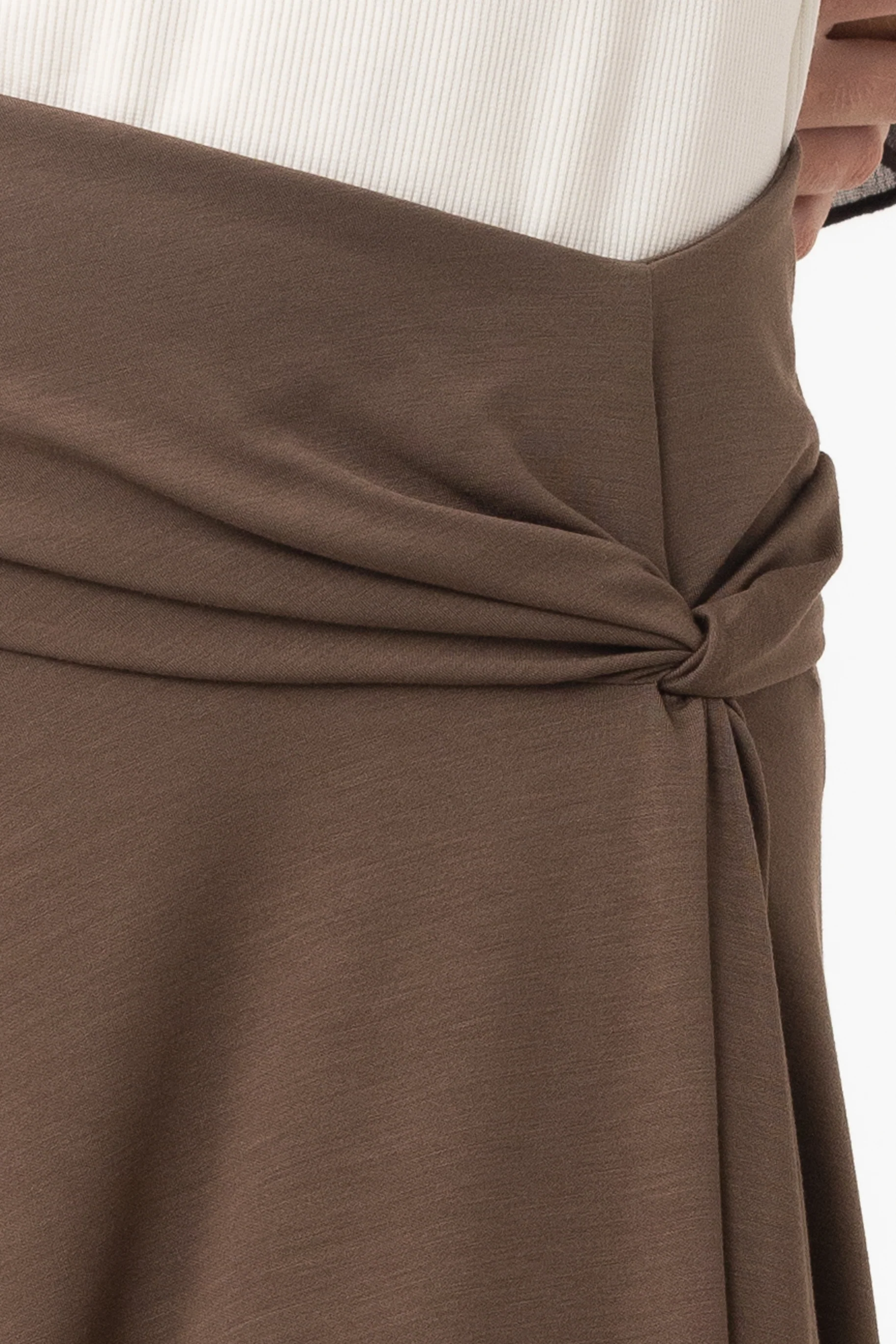 Jersey Twist Skirt - Truffle - Image 3