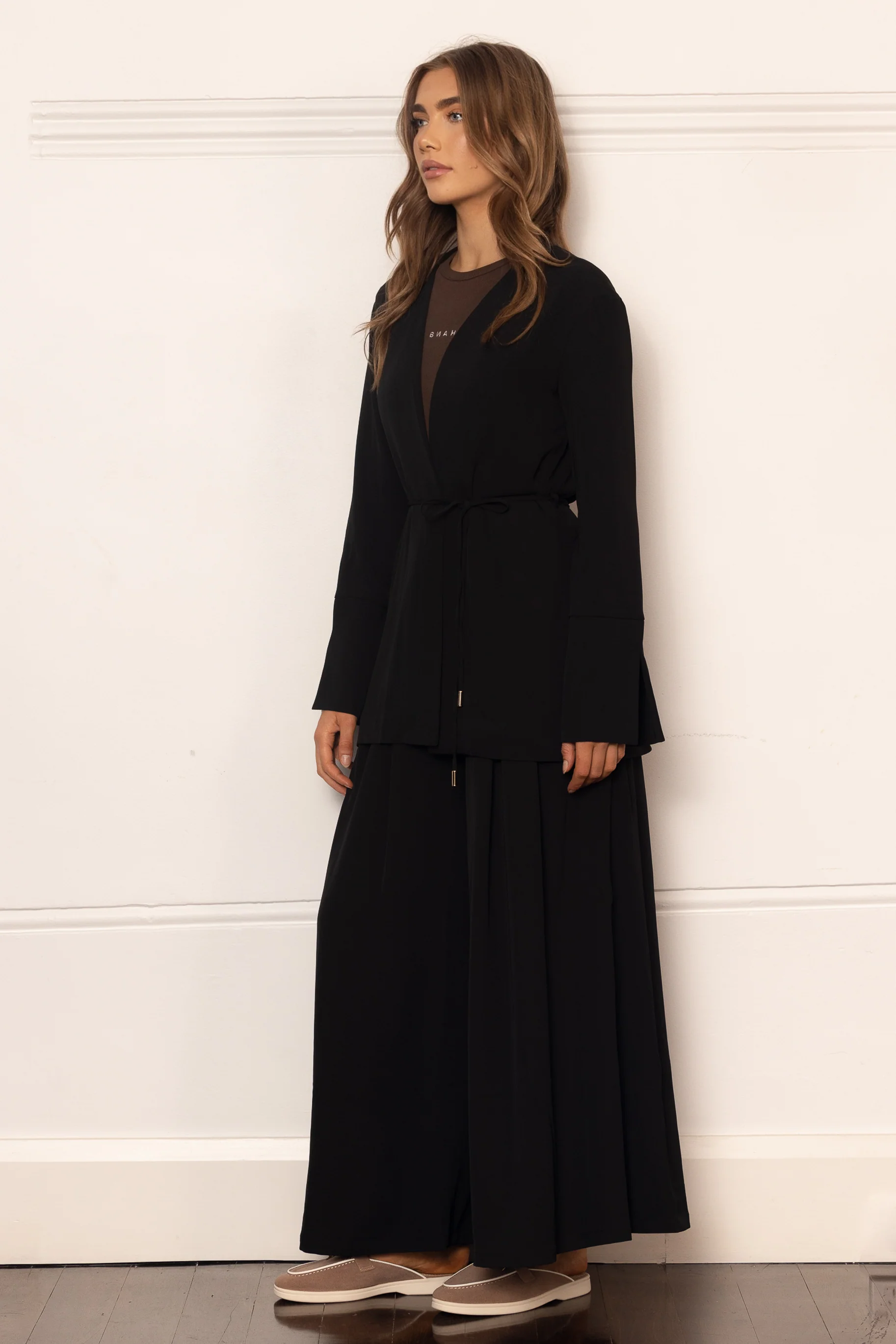 Lara Crepe Kimono - Black - Image 3