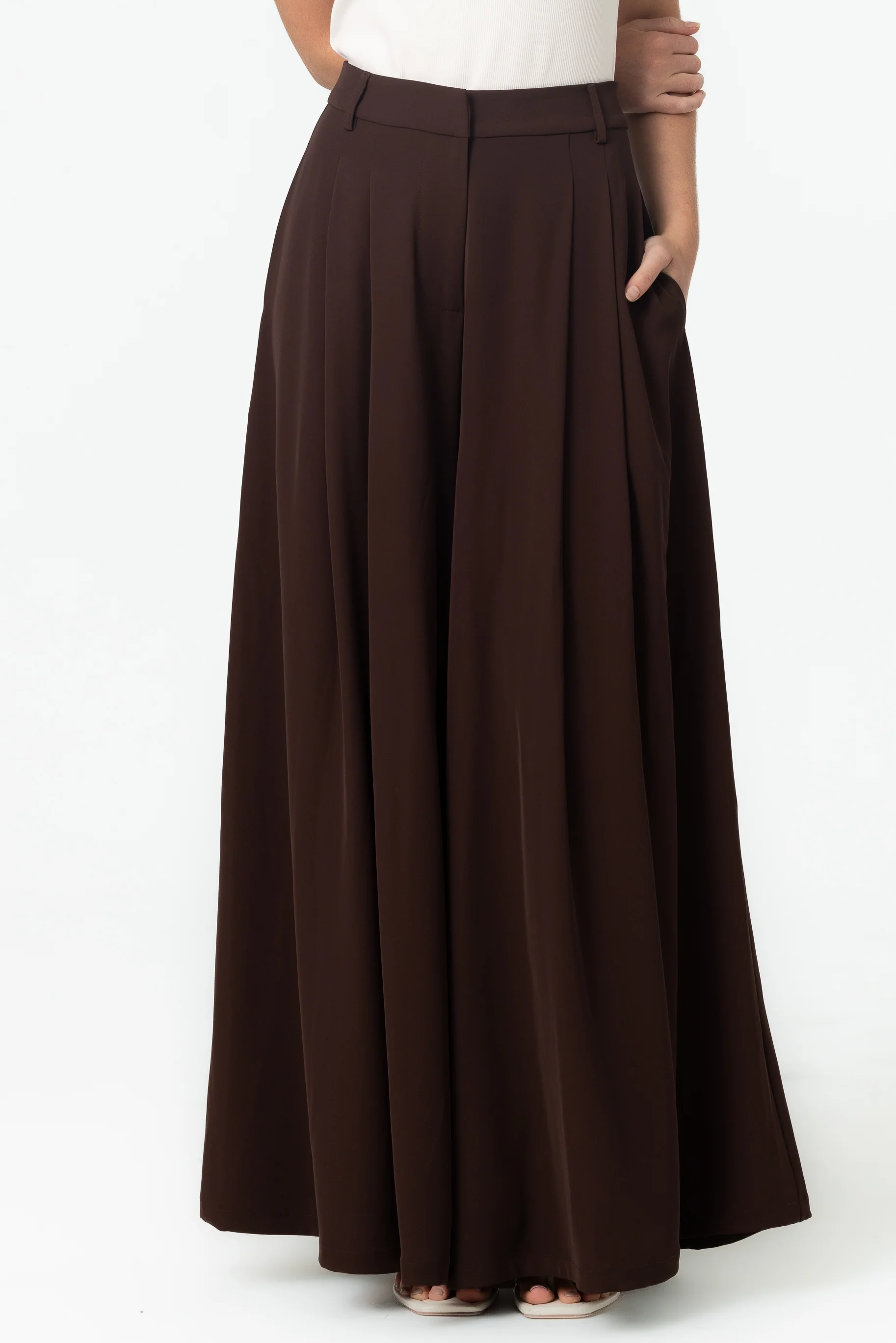 Lara Palazzo Pants - Espresso - Image 3