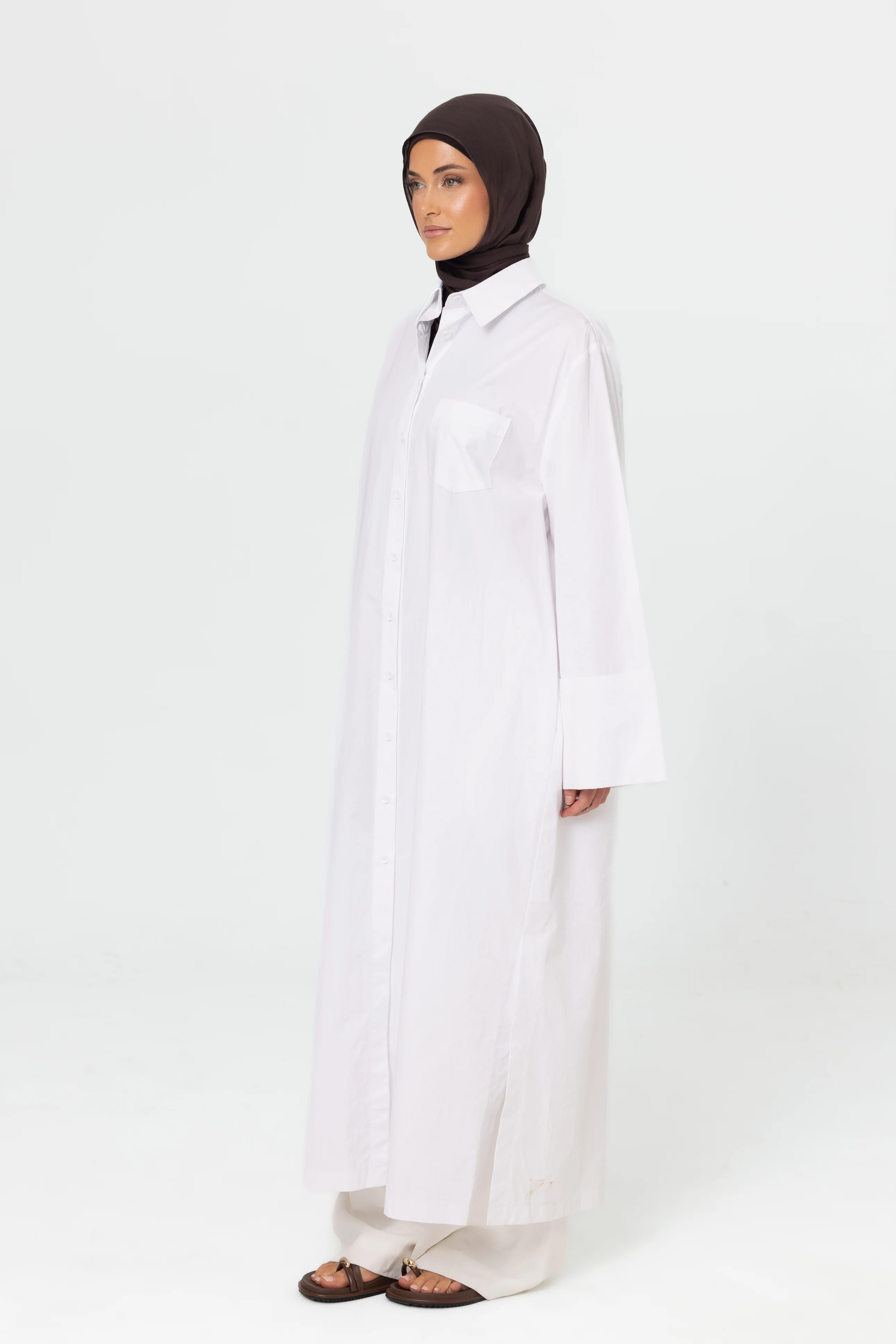 Luma Longline Shirt - White - Image 4