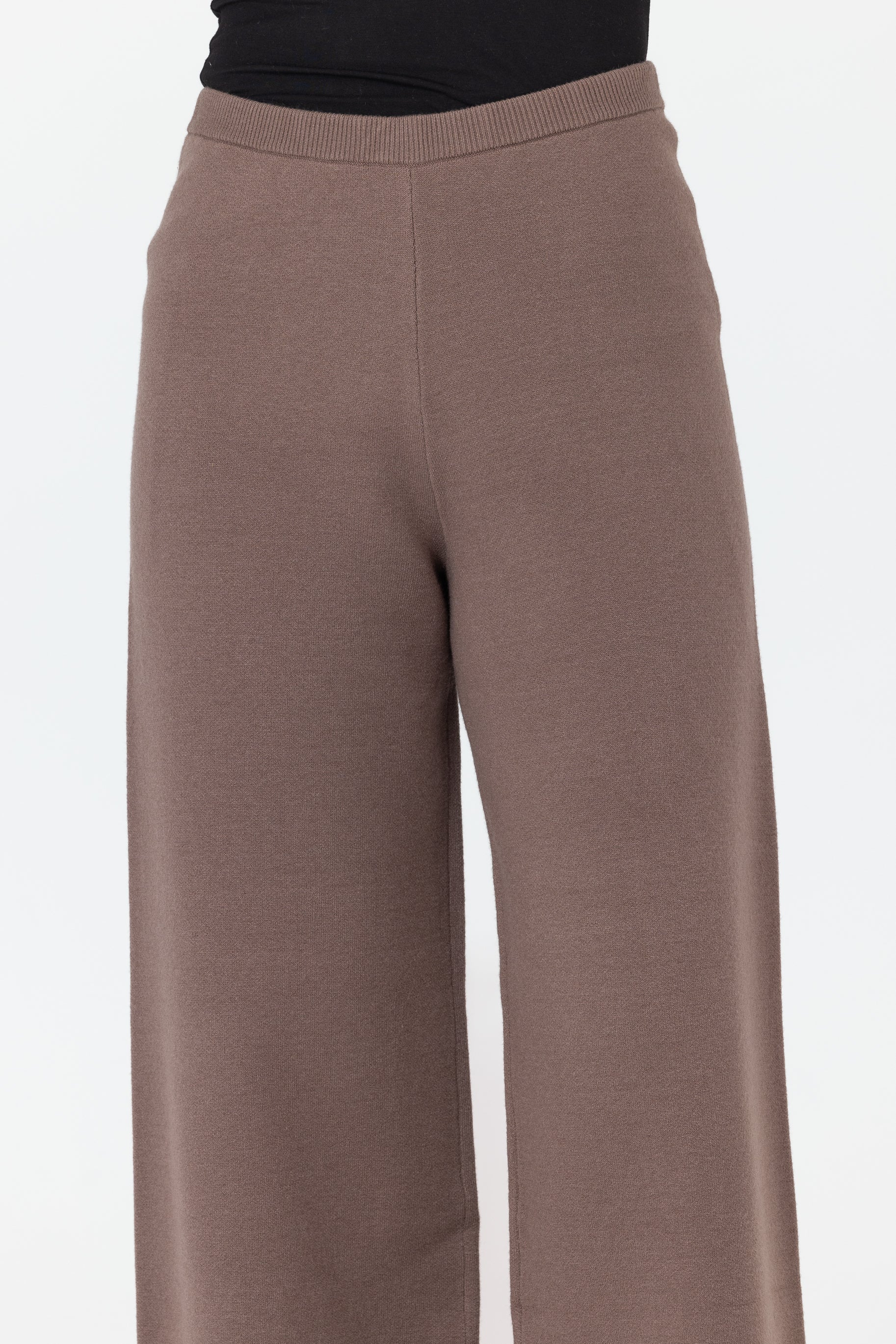 Marea Knit Wide Leg Pants - Mocha - Image 3