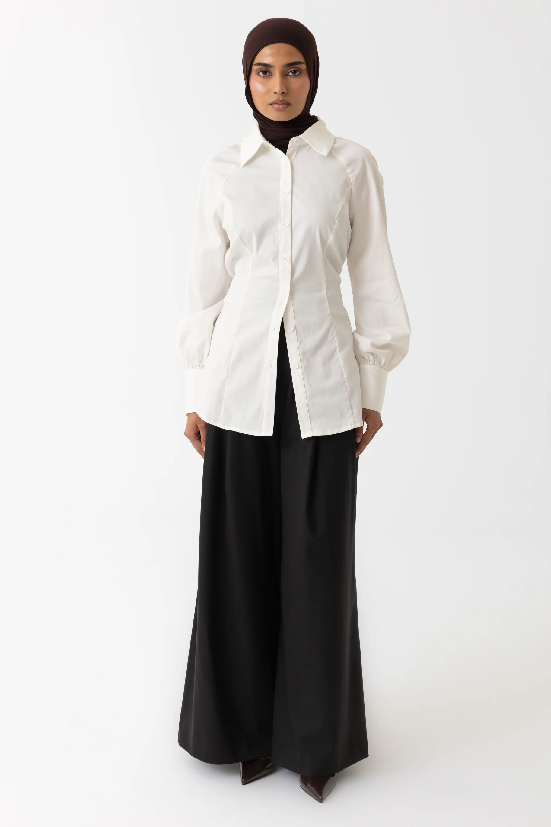 Nes Cinched Blouse - White - Image 3