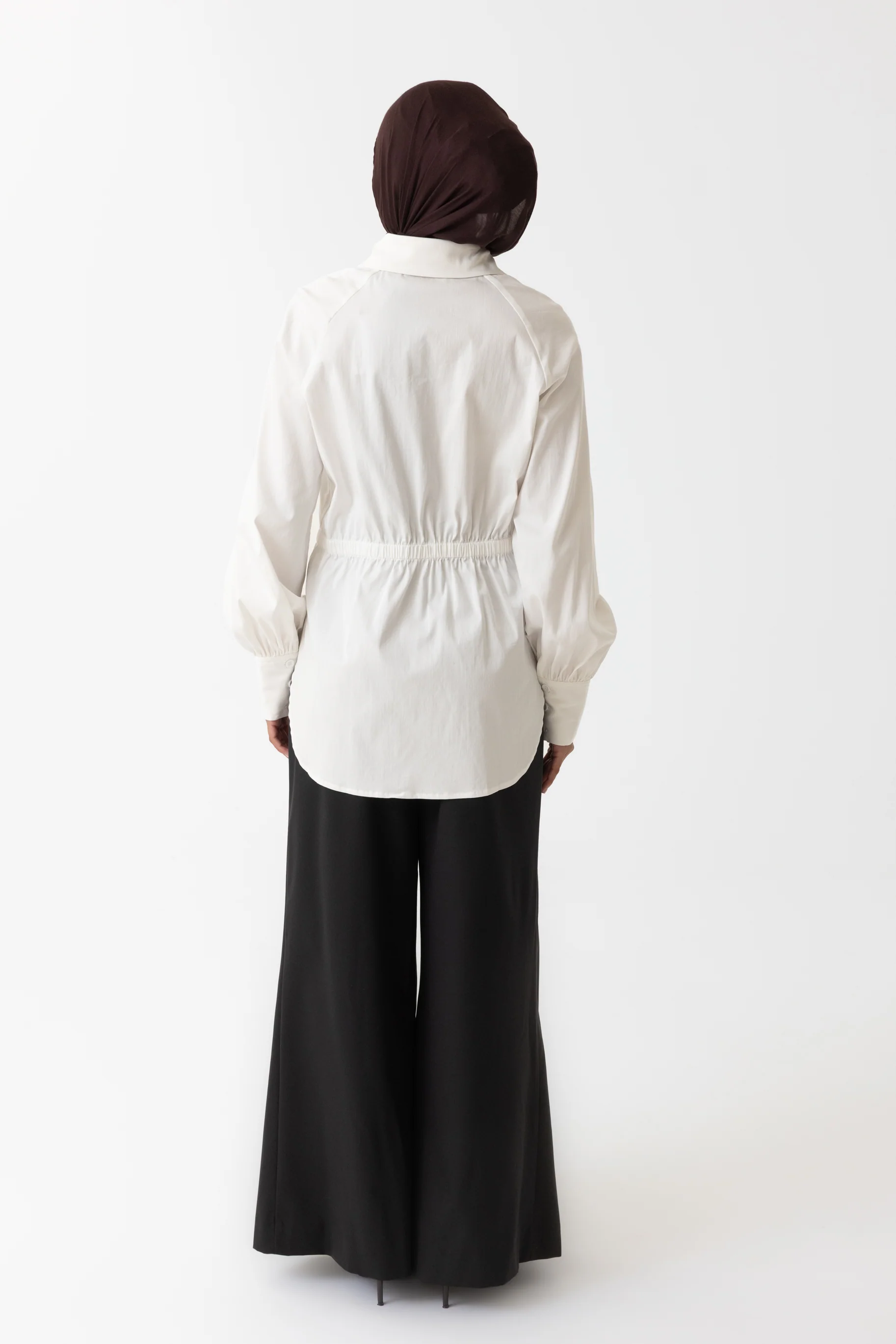Nes Cinched Blouse - White - Image 5