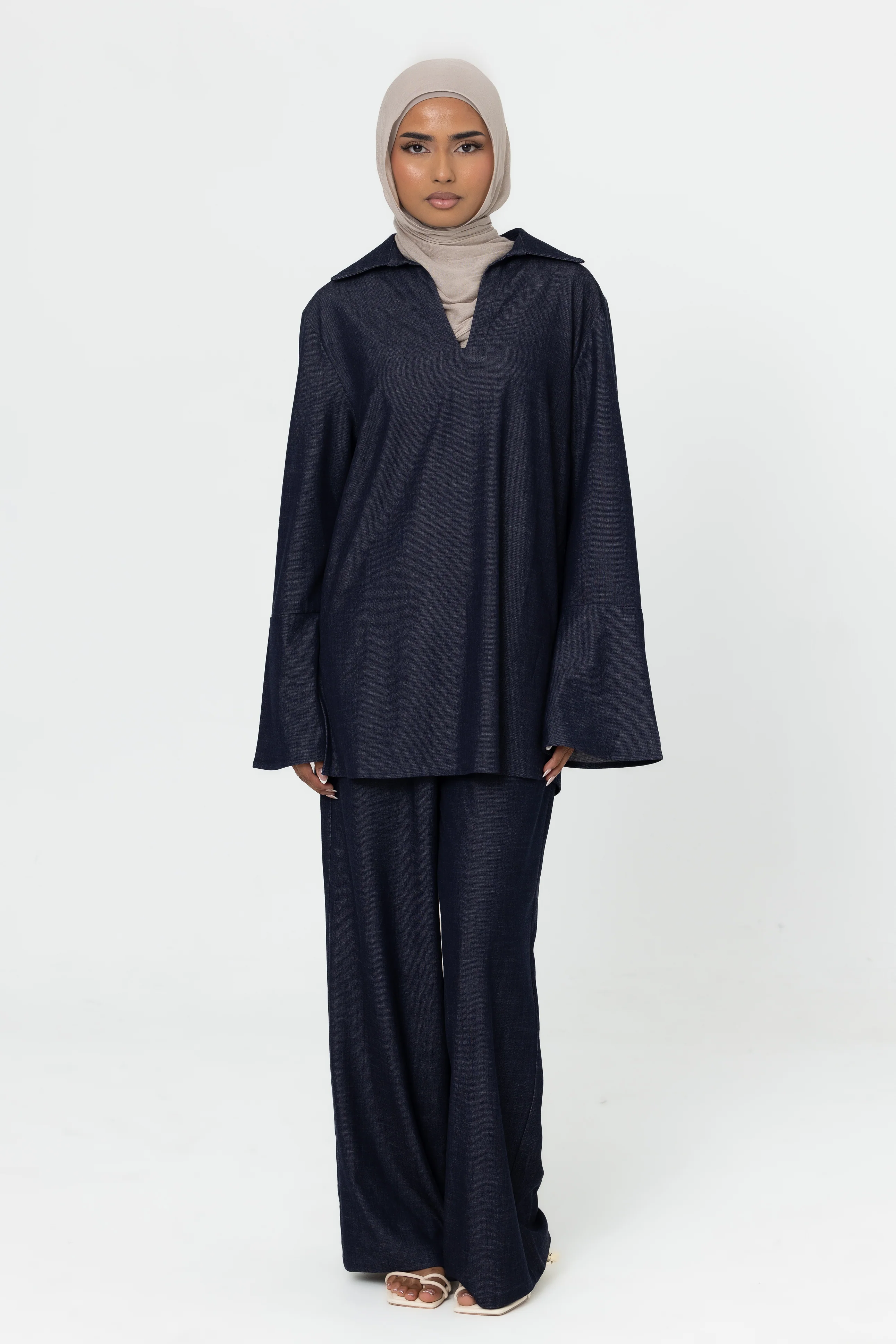 Nova Denim Top - Dark Wash