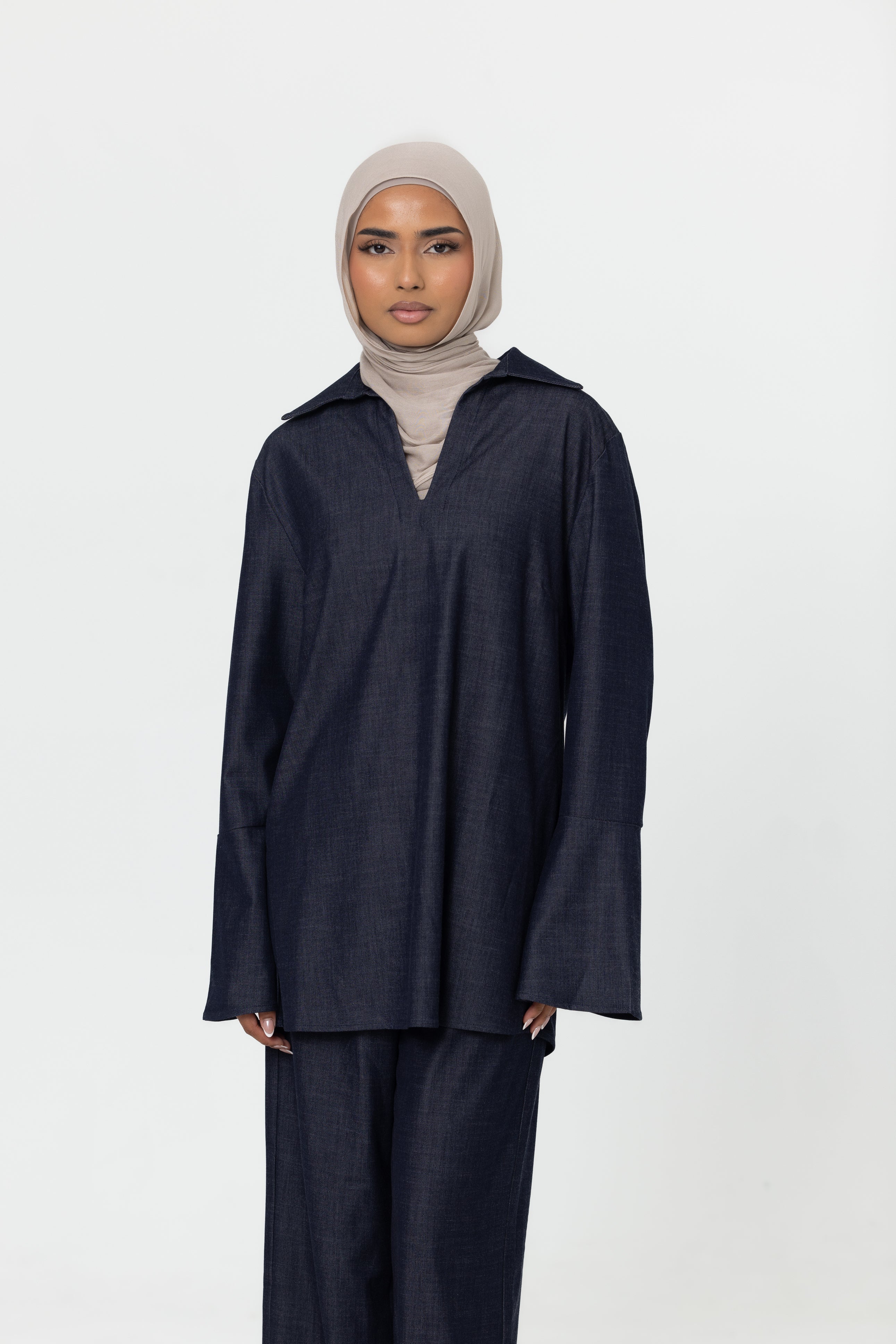Nova Denim Top - Dark Wash - Image 2