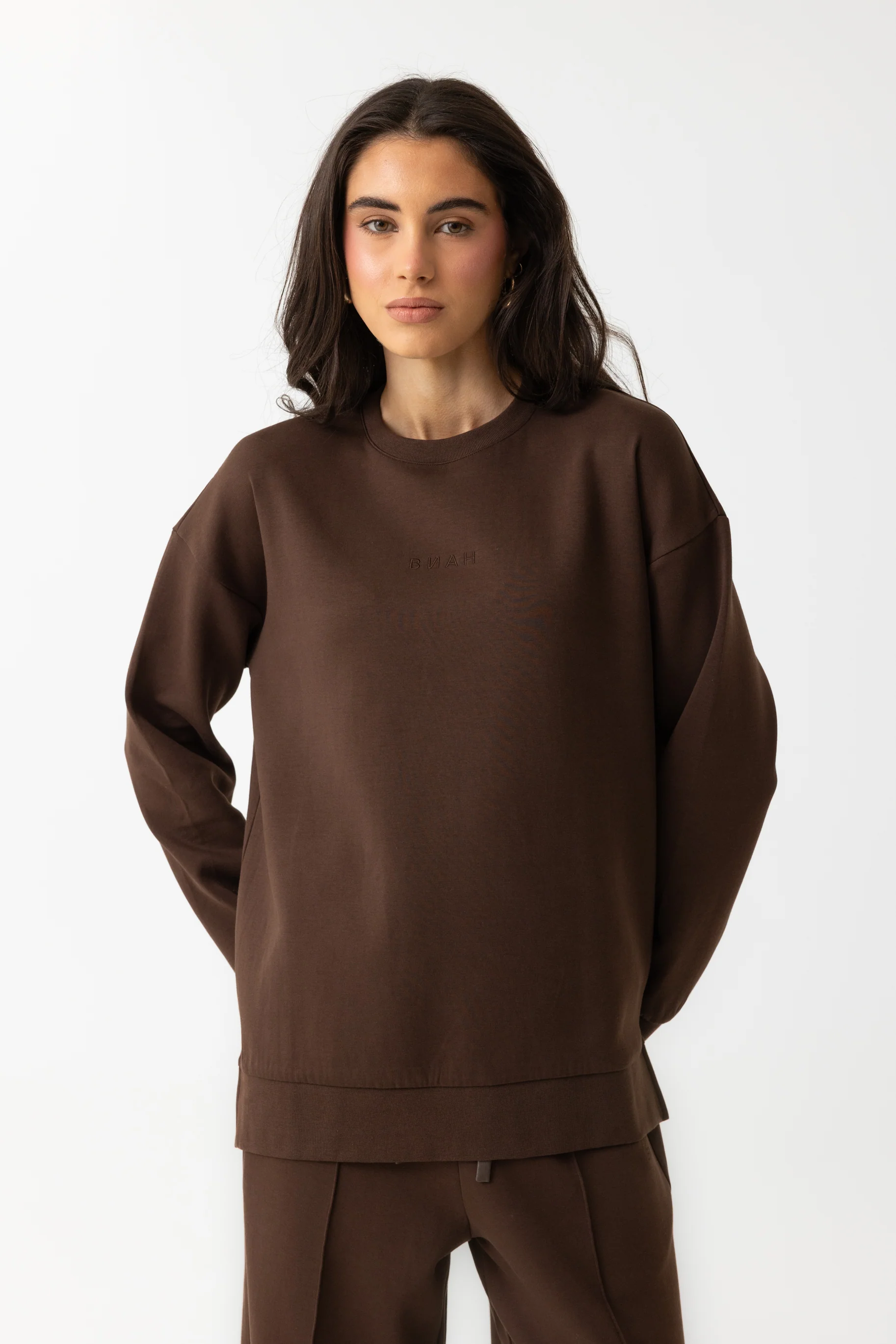 Refined Cotton Sweater - Espresso