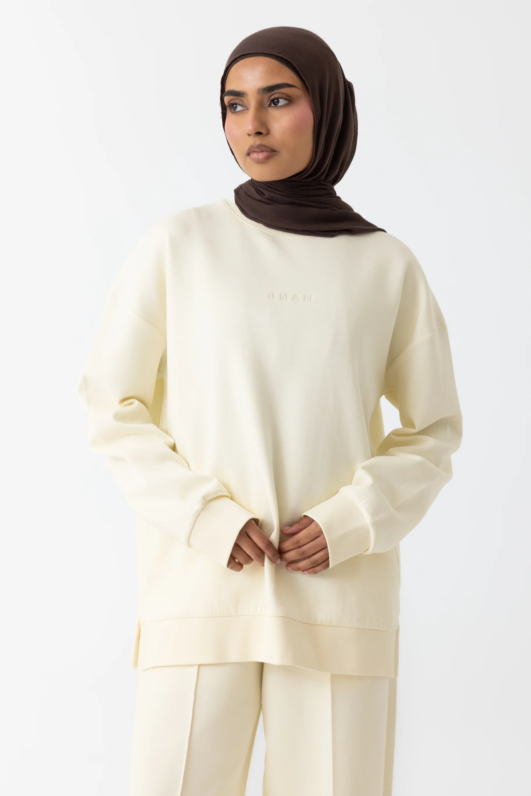 Refined Cotton Sweater - Ivory - Image 4