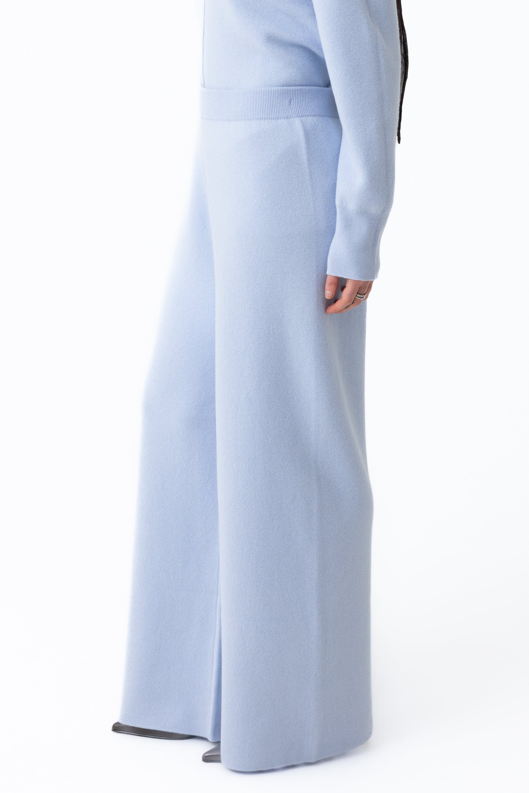 Renee Knit Wide Leg Pants - Frost Blue - Image 3
