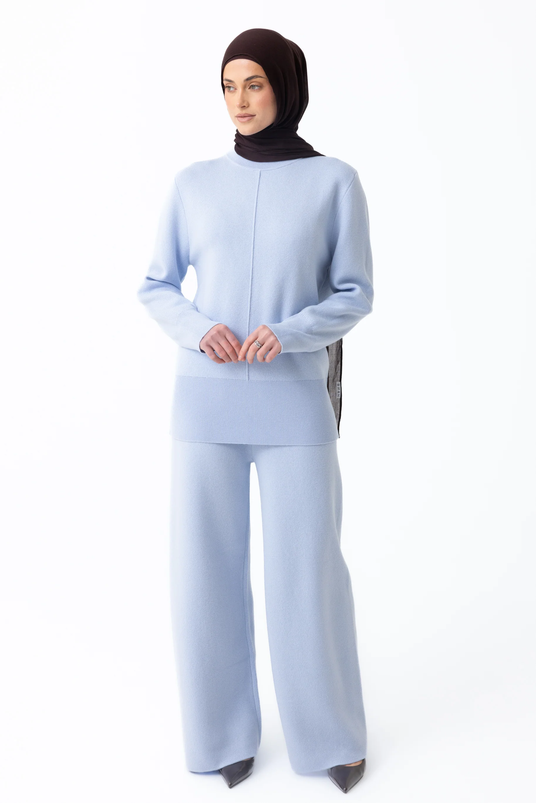 Renee Round Neck Jumper - Frost Blue - Image 2
