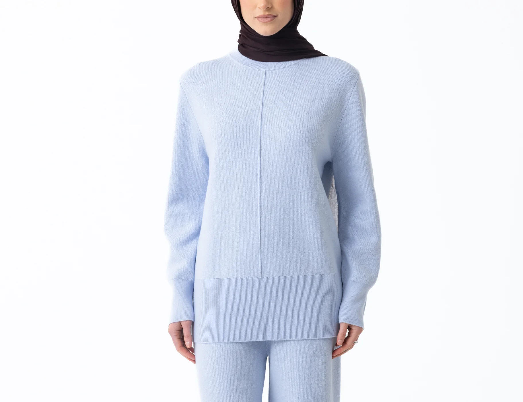 Renee Round Neck Jumper - Frost Blue - Image 4