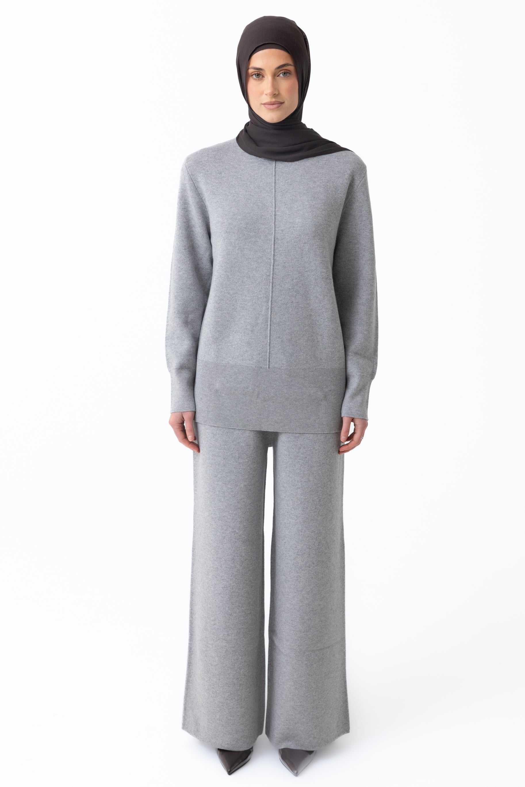 Renee Round Neck Jumper - Lunar Grey - Image 3