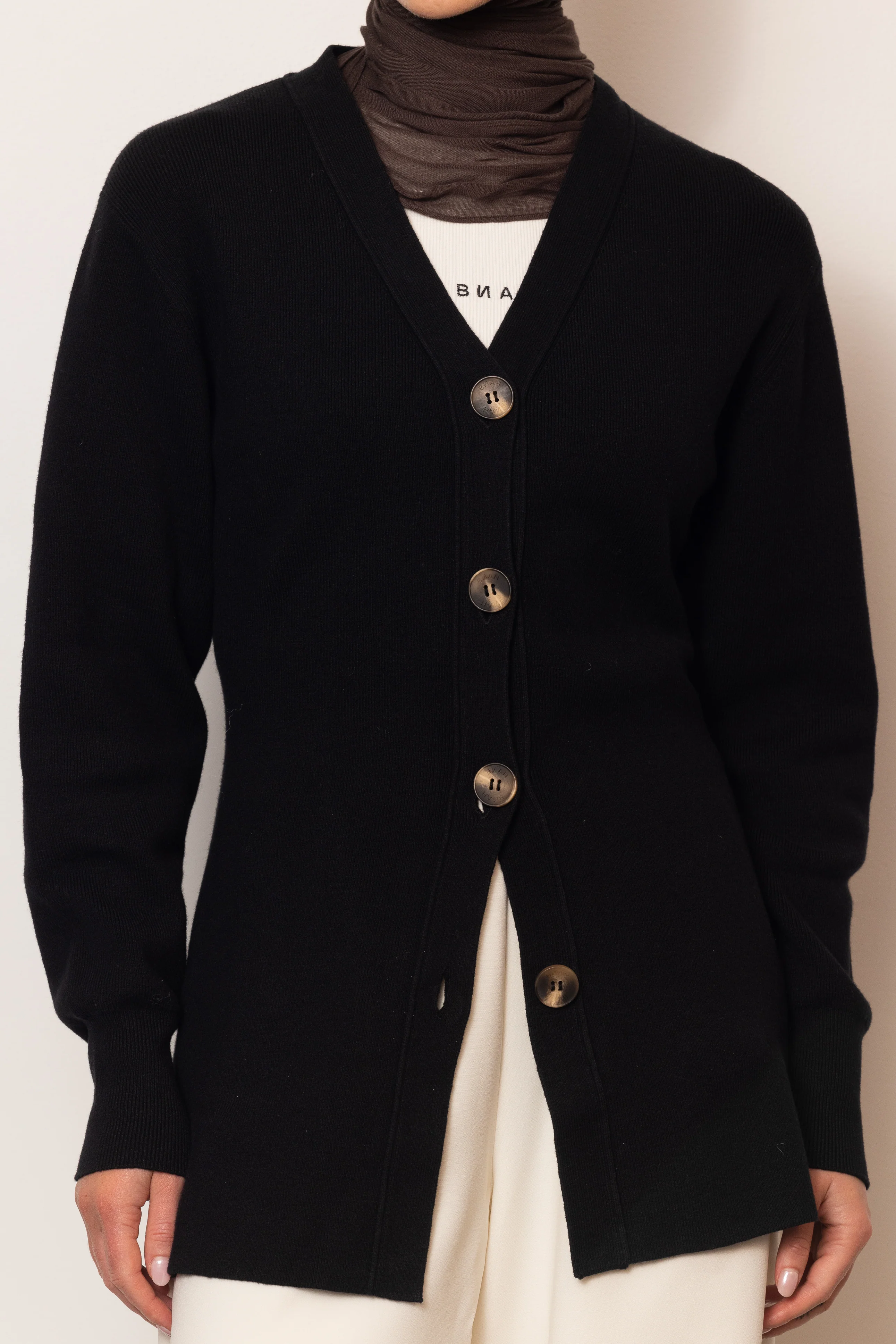 Sarah Knit Cardigan - Black - Image 3