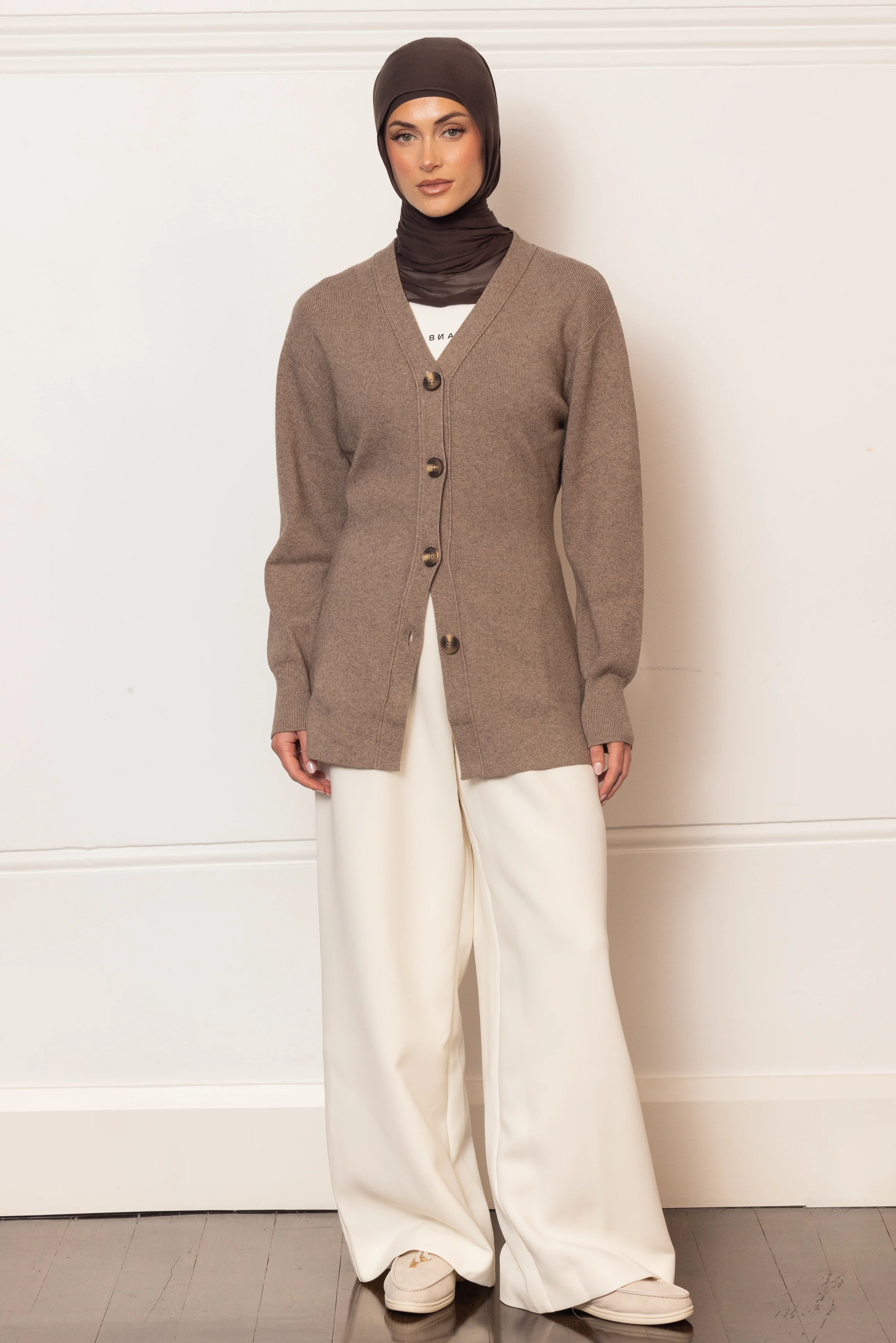 Sarah Knit Cardigan - Taupe - Image 2