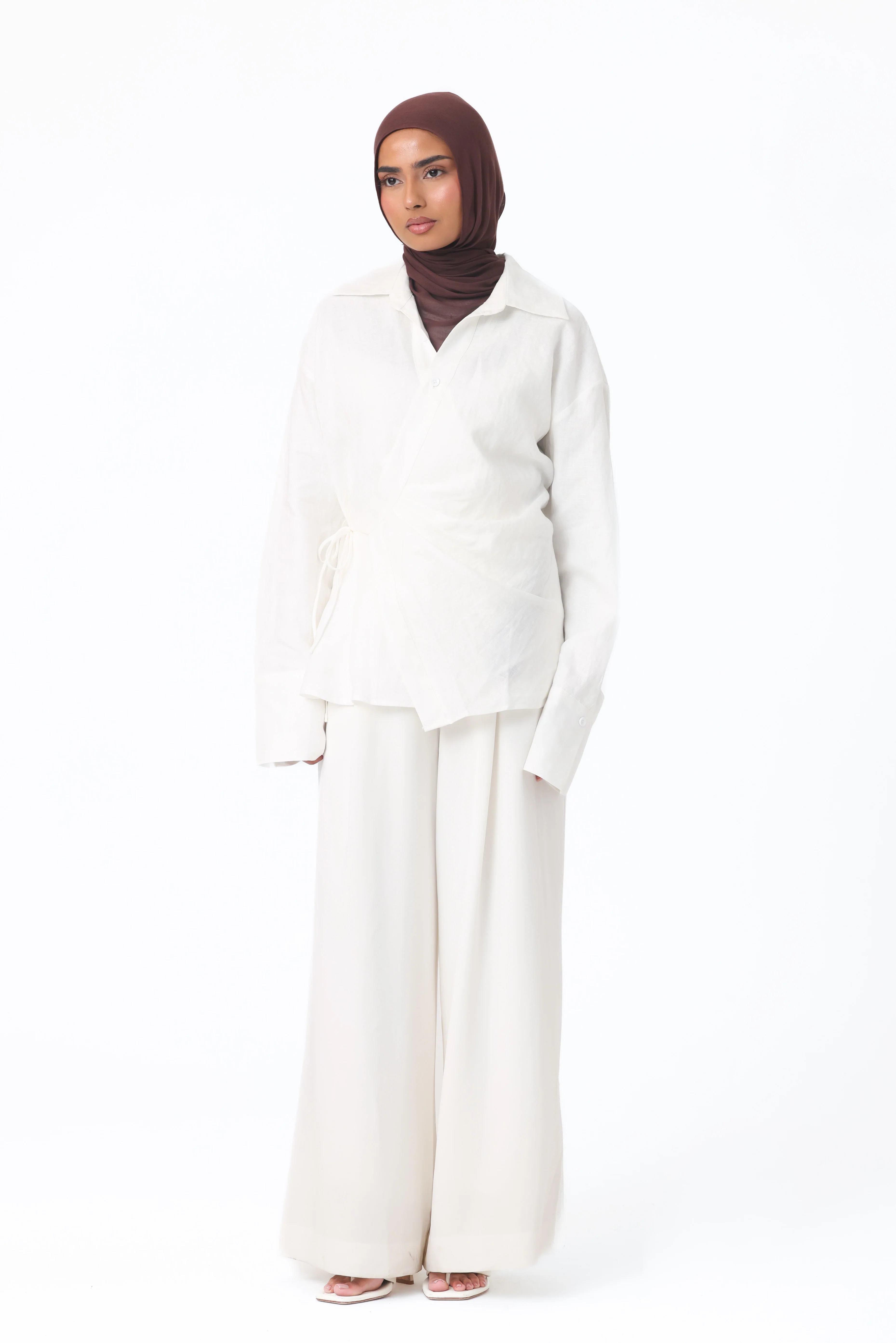 Siara Wrap Shirt - White - Image 3
