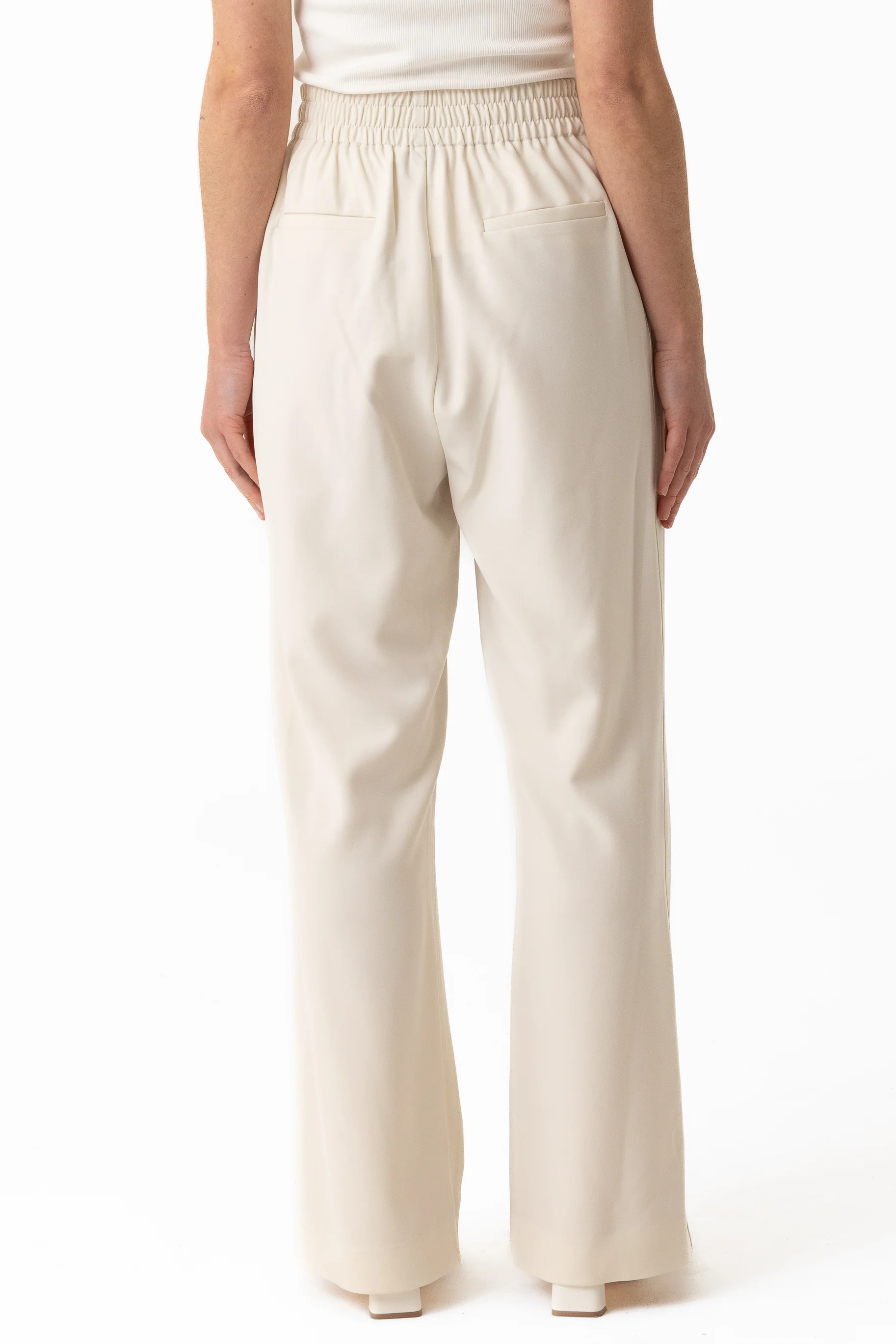 Staple Wide Leg Pants - Beige - Image 4