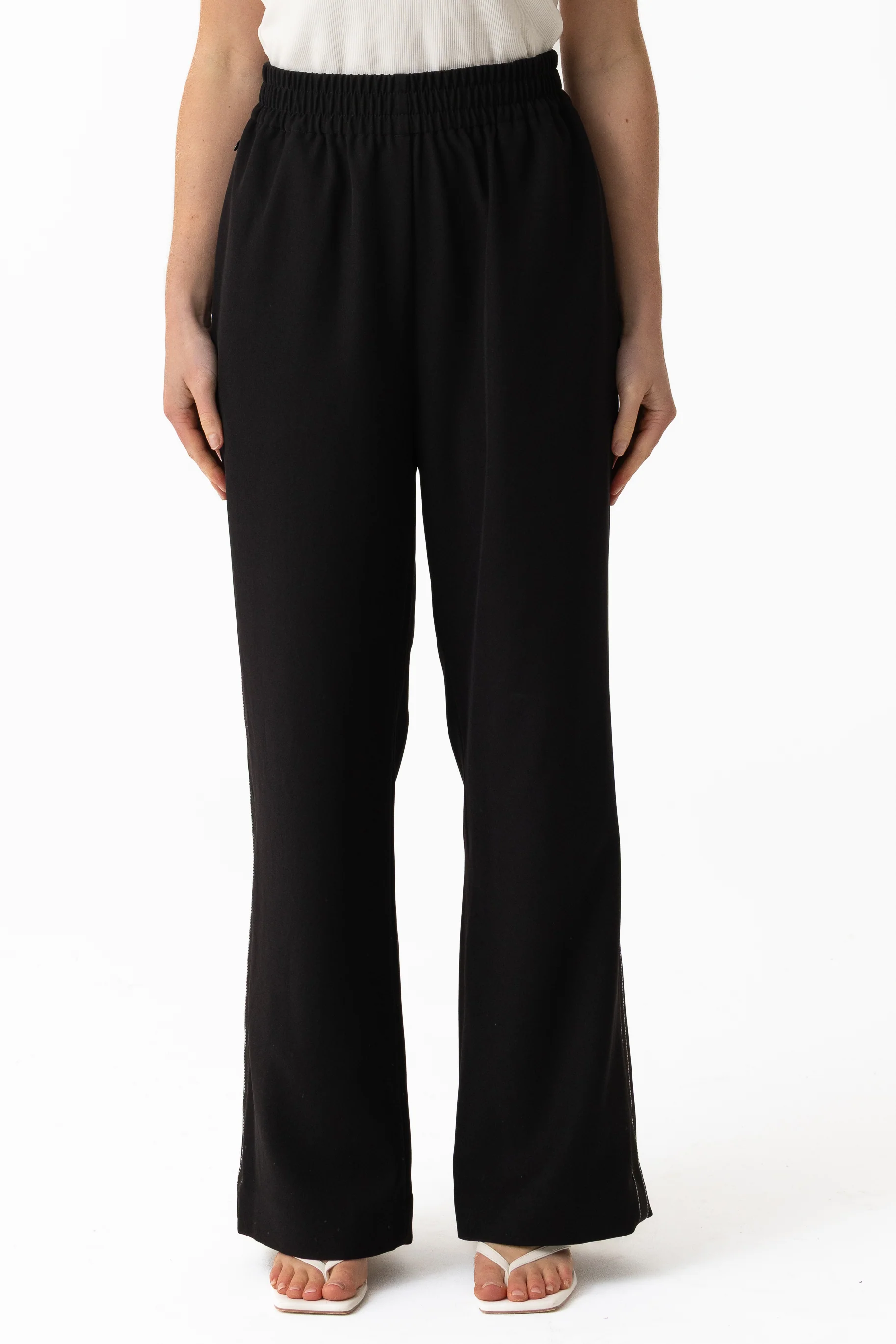 Staple Wide Leg Pants - Black - Image 2