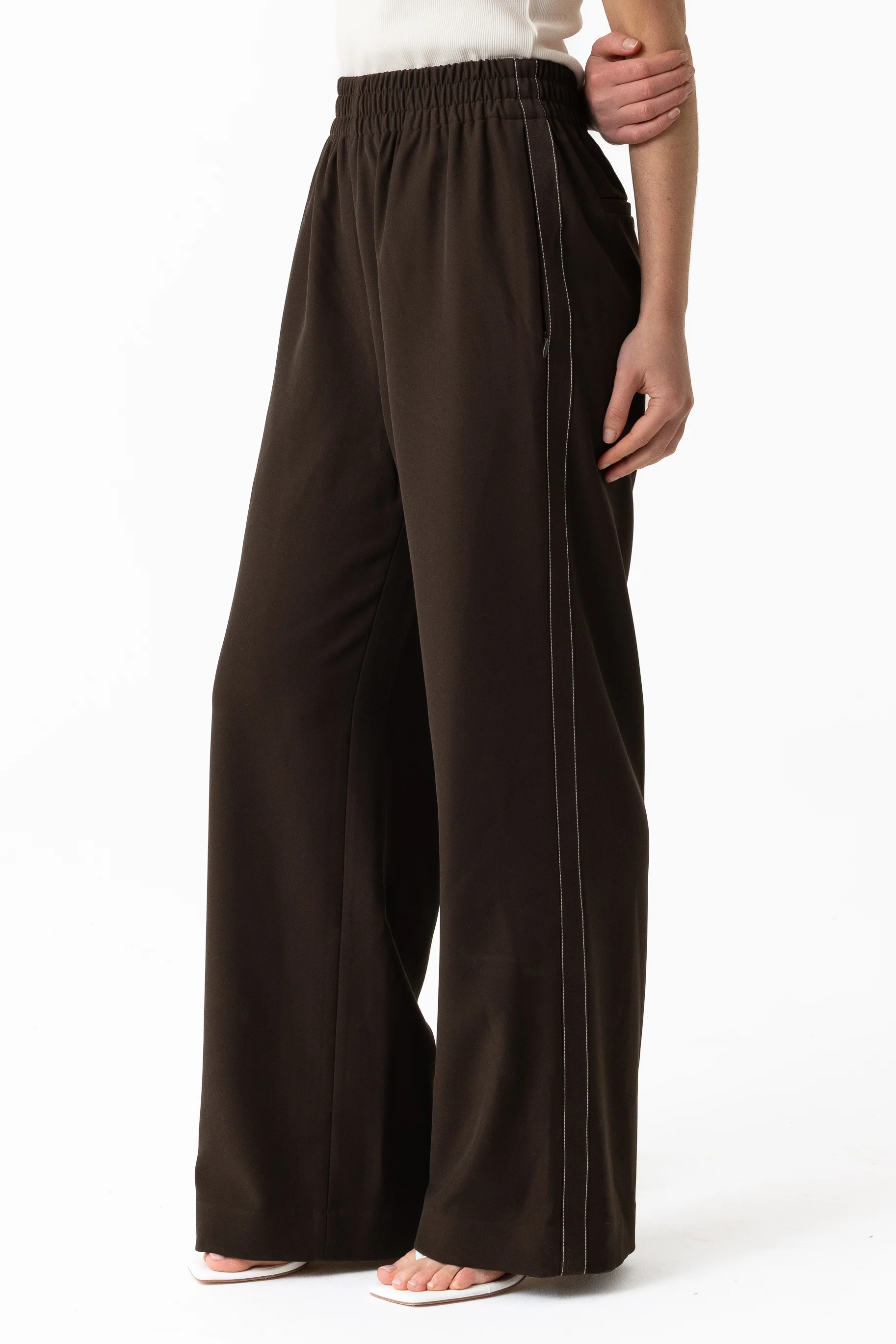 Staple Wide Leg Pants - Dark Espresso