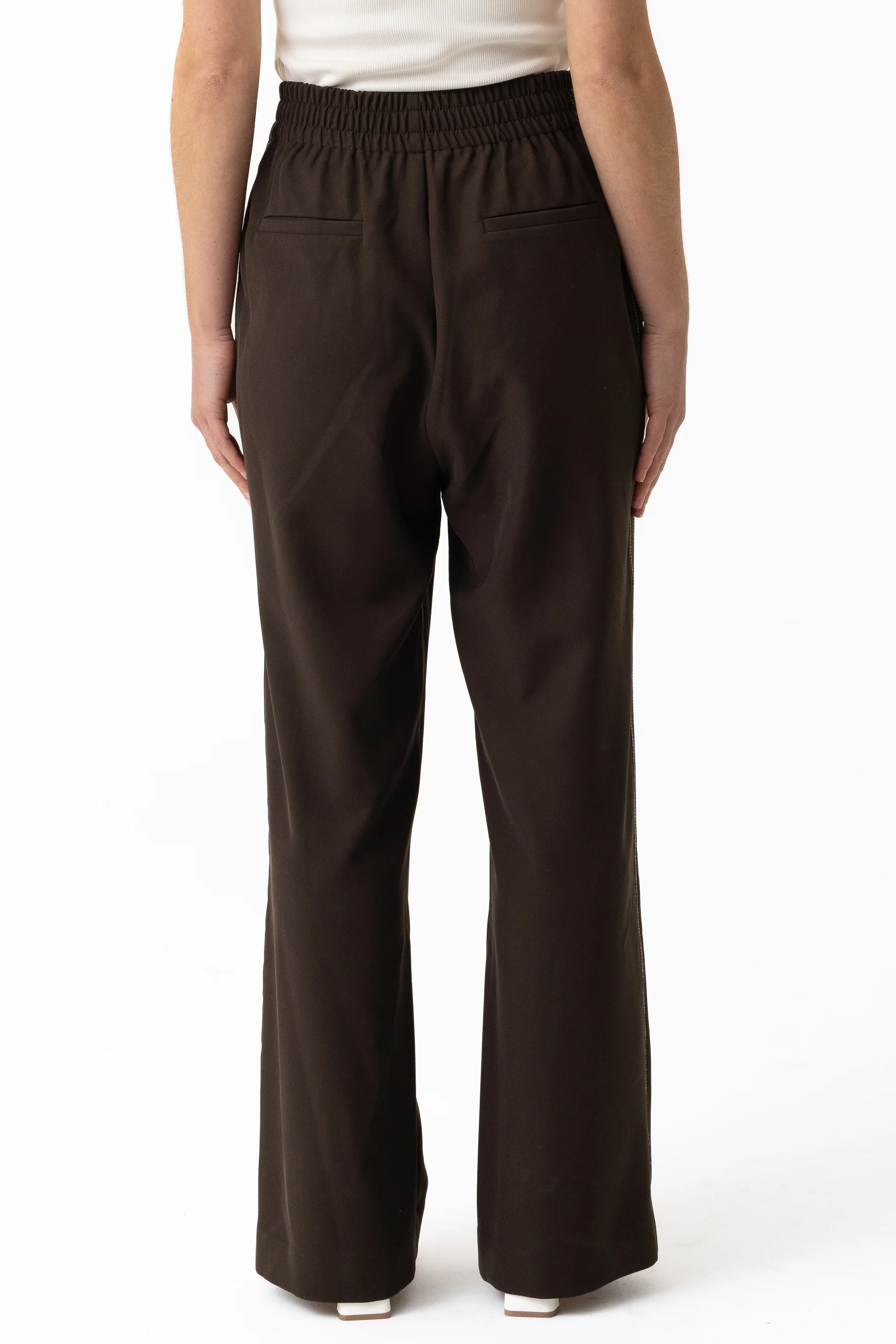 Staple Wide Leg Pants - Dark Espresso - Image 3