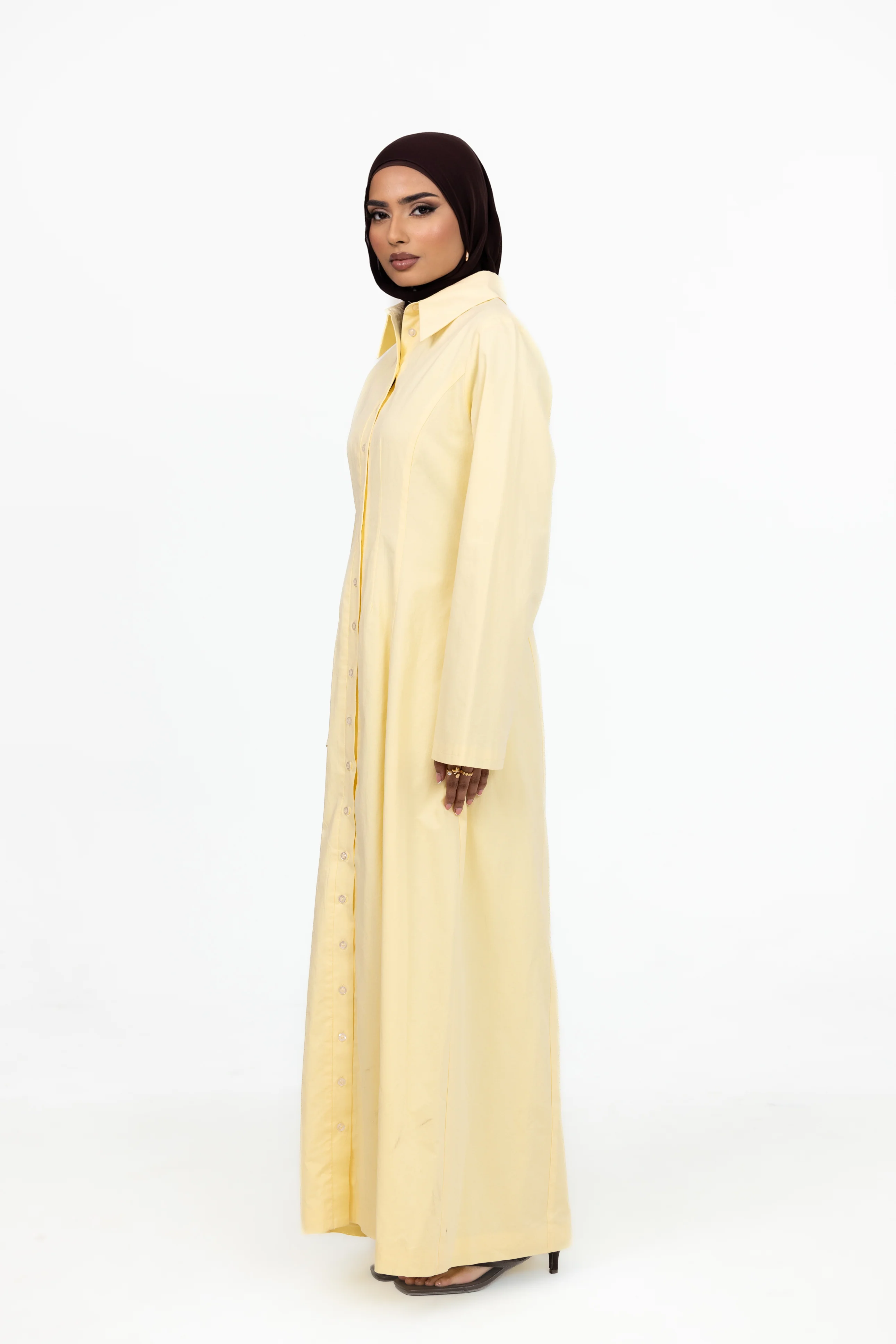 Sunday Shirt Dress - Lemon - Image 3