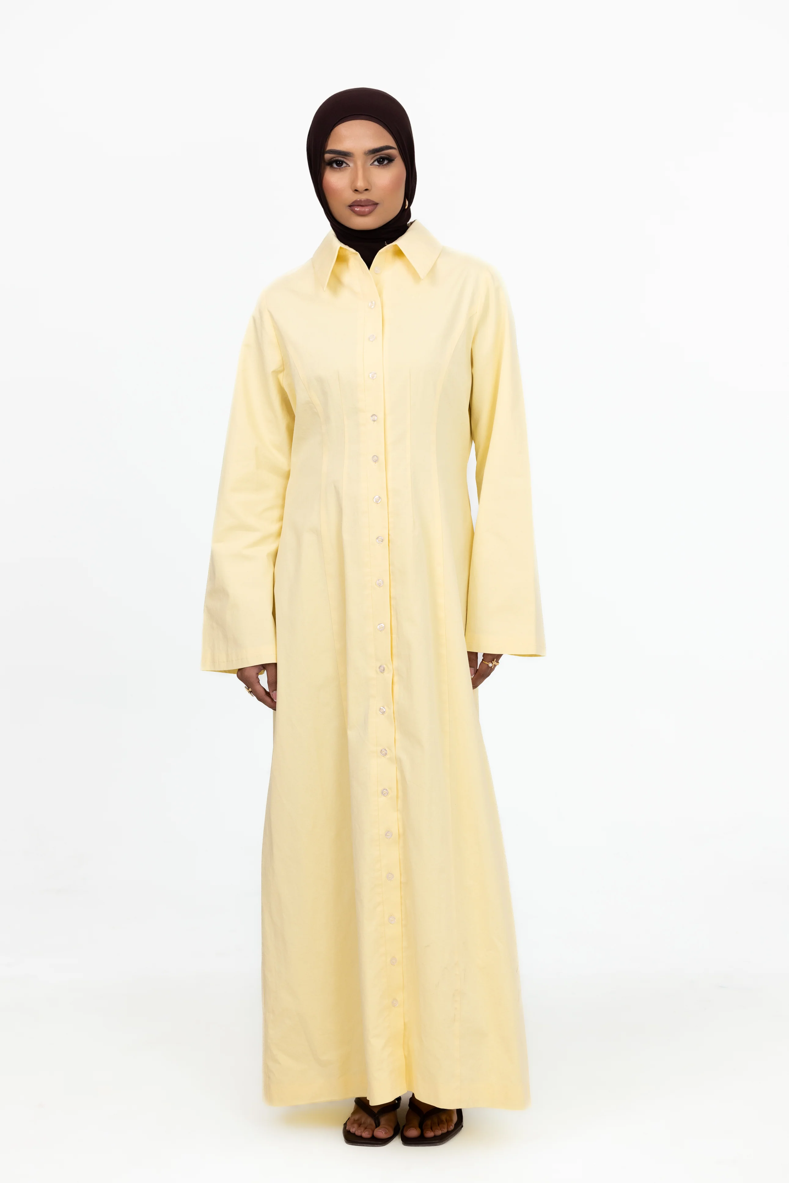 Sunday Shirt Dress - Lemon - Image 4