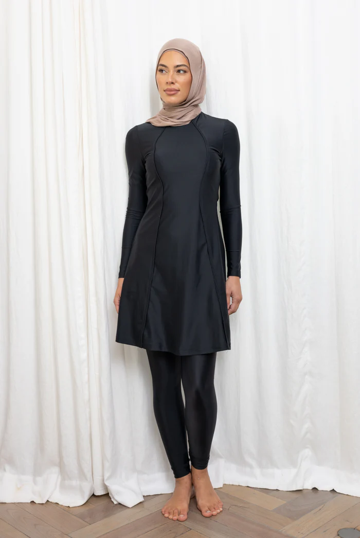 Swim Tunic Set - Black - Image 3