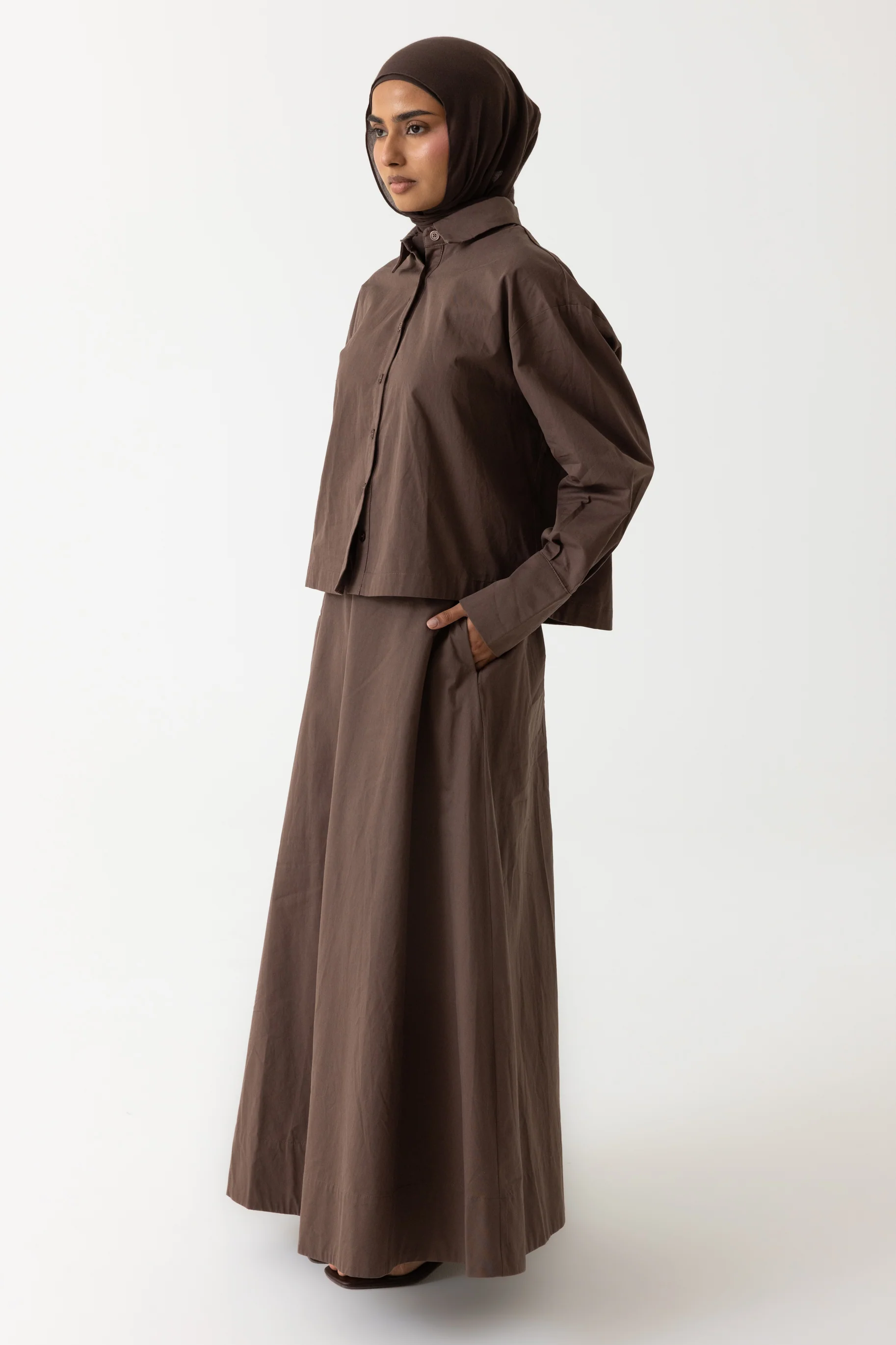 Sydney A Line Skirt - Peppercorn - Image 2