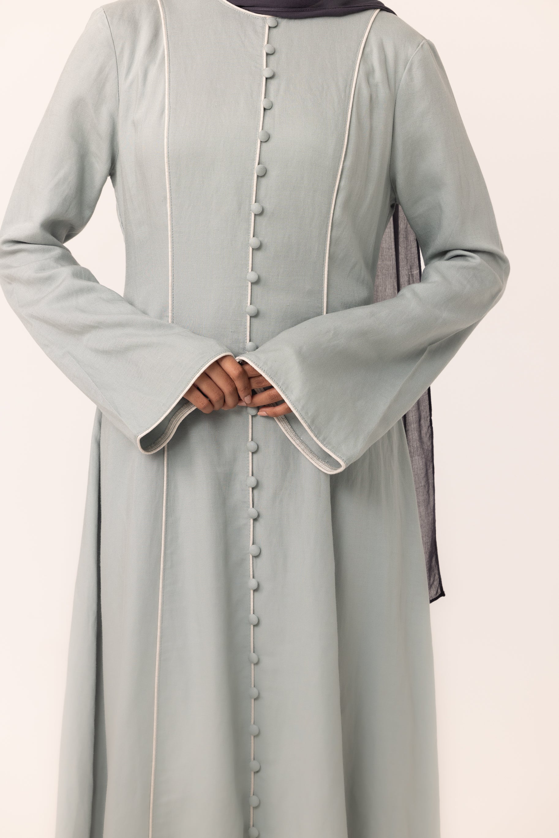 Taliyah Contrast Panel Dress - Seafoam - Image 3