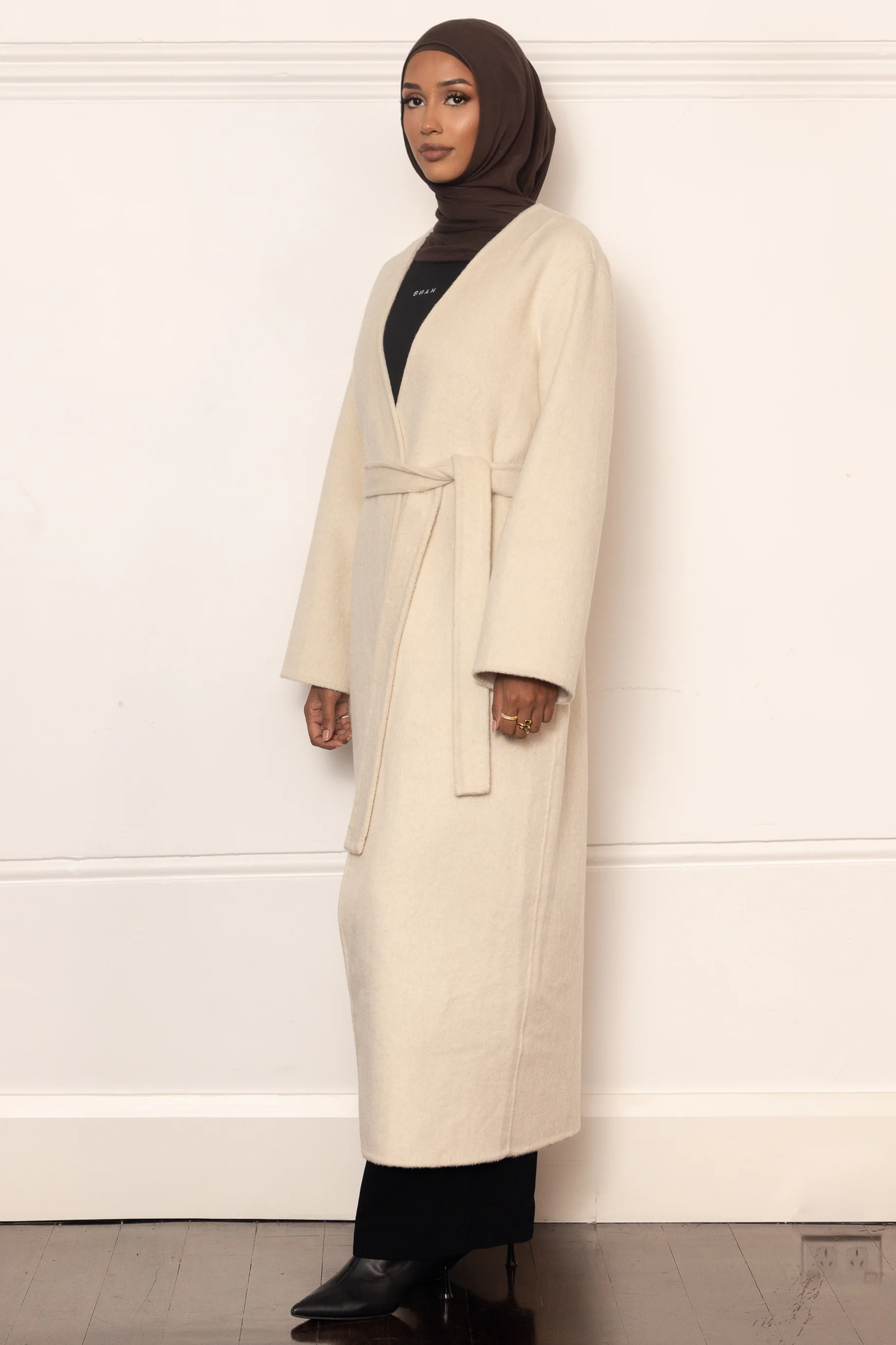 Tara Longline Coat - Bone - Image 5