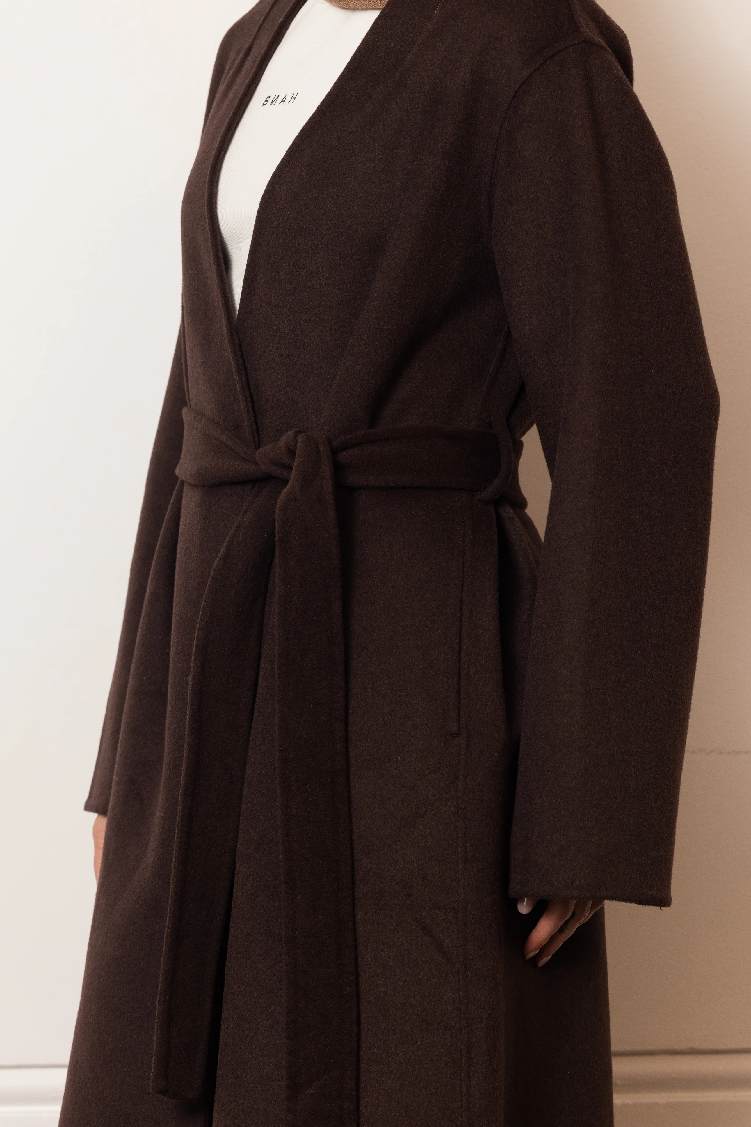 Tara Longline Coat - Espresso - Image 4